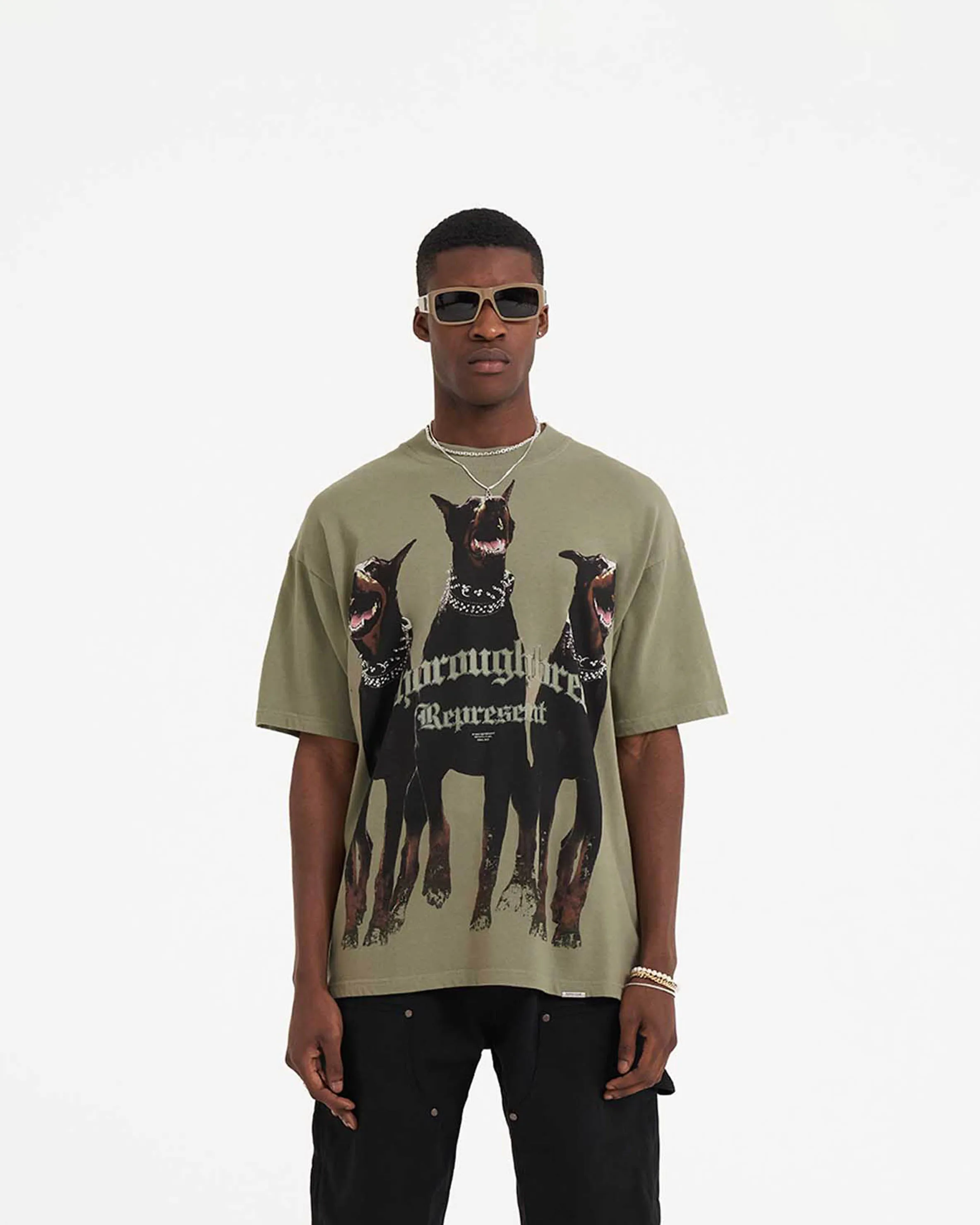 Thoroughbred T-Shirt - Khaki sold by Represent product image thumbnail 2