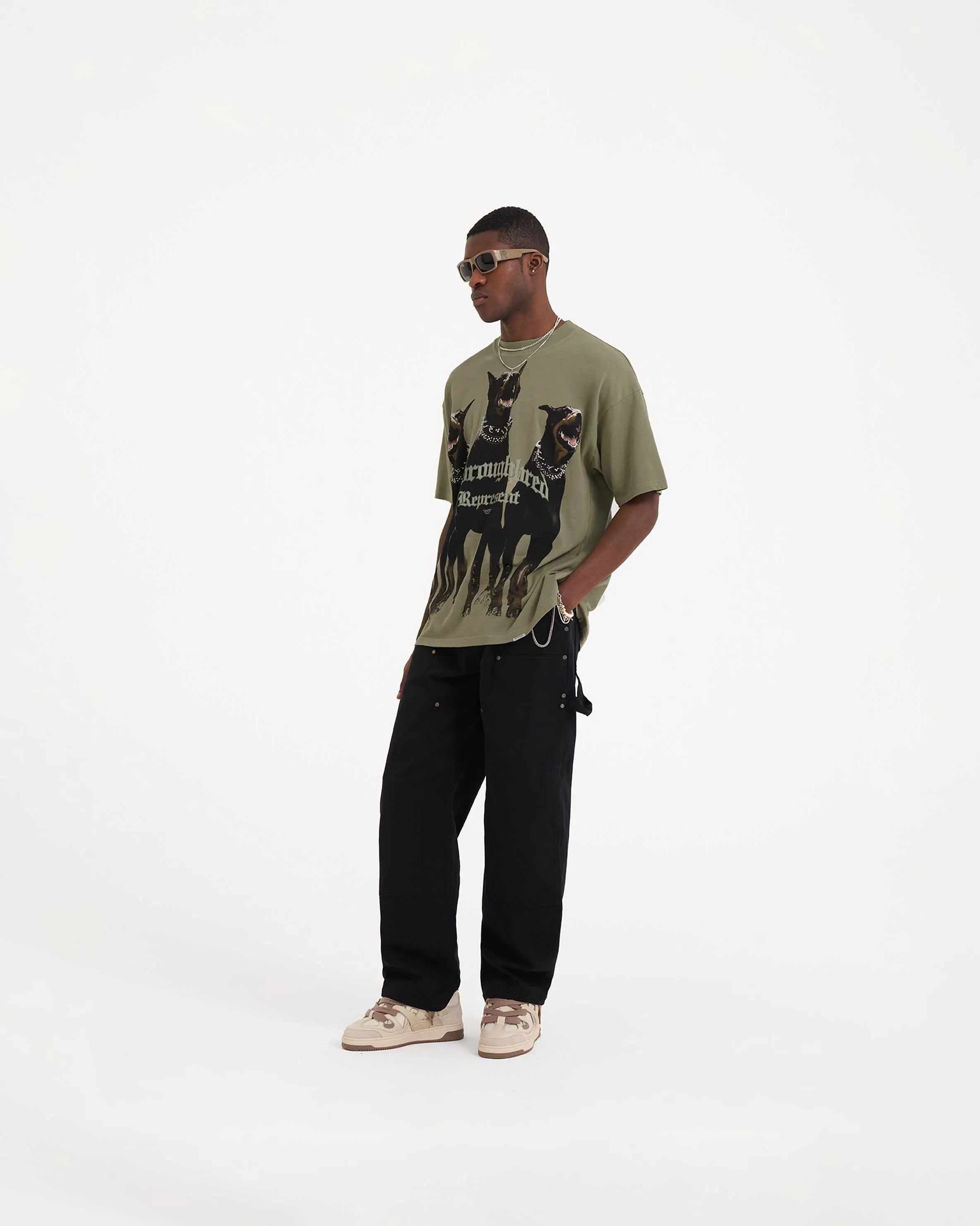 Thoroughbred T-Shirt - Khaki sold by Represent product image thumbnail 5