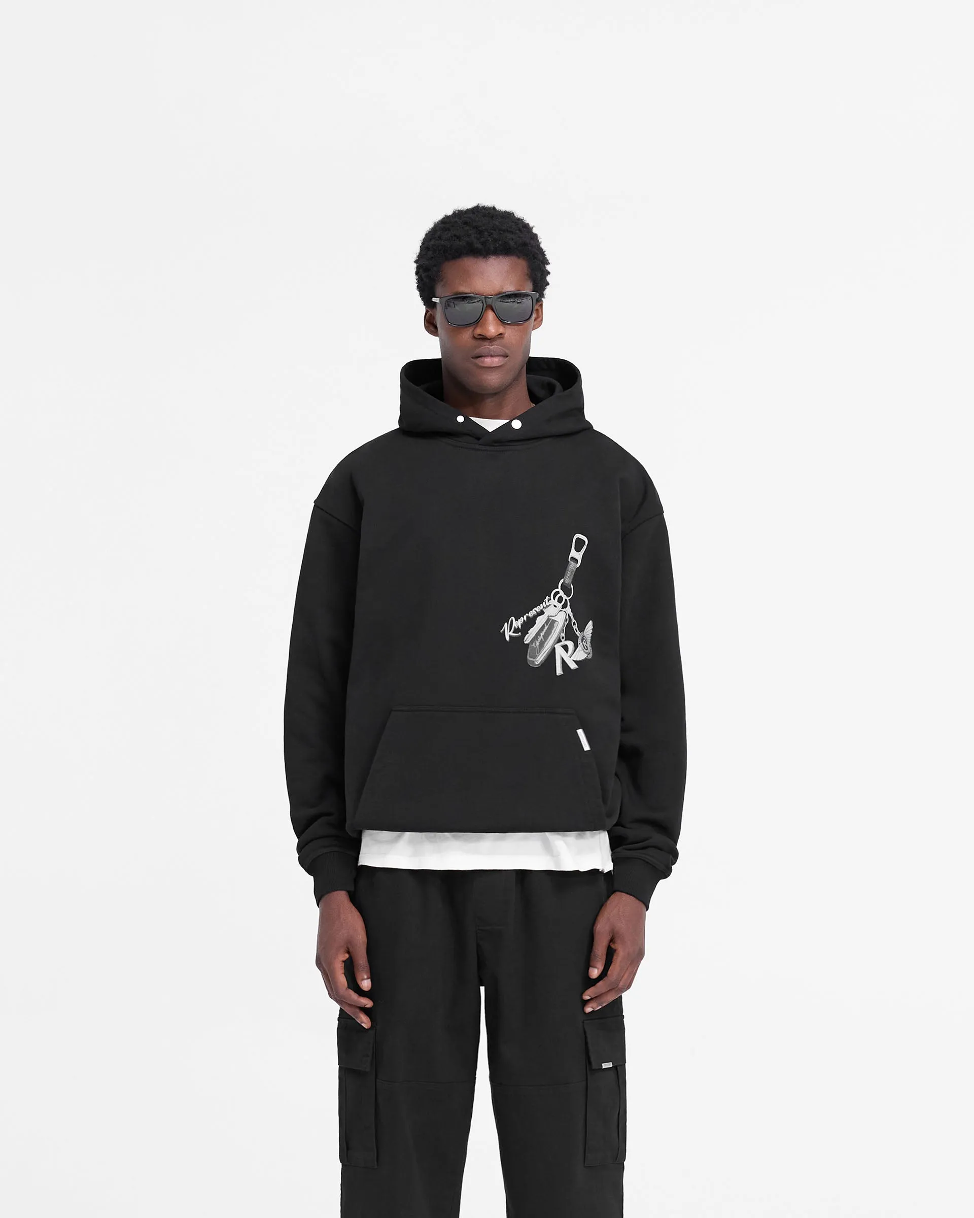 Keys To The Club Hoodie - Jet Black sold by Represent product image thumbnail 3