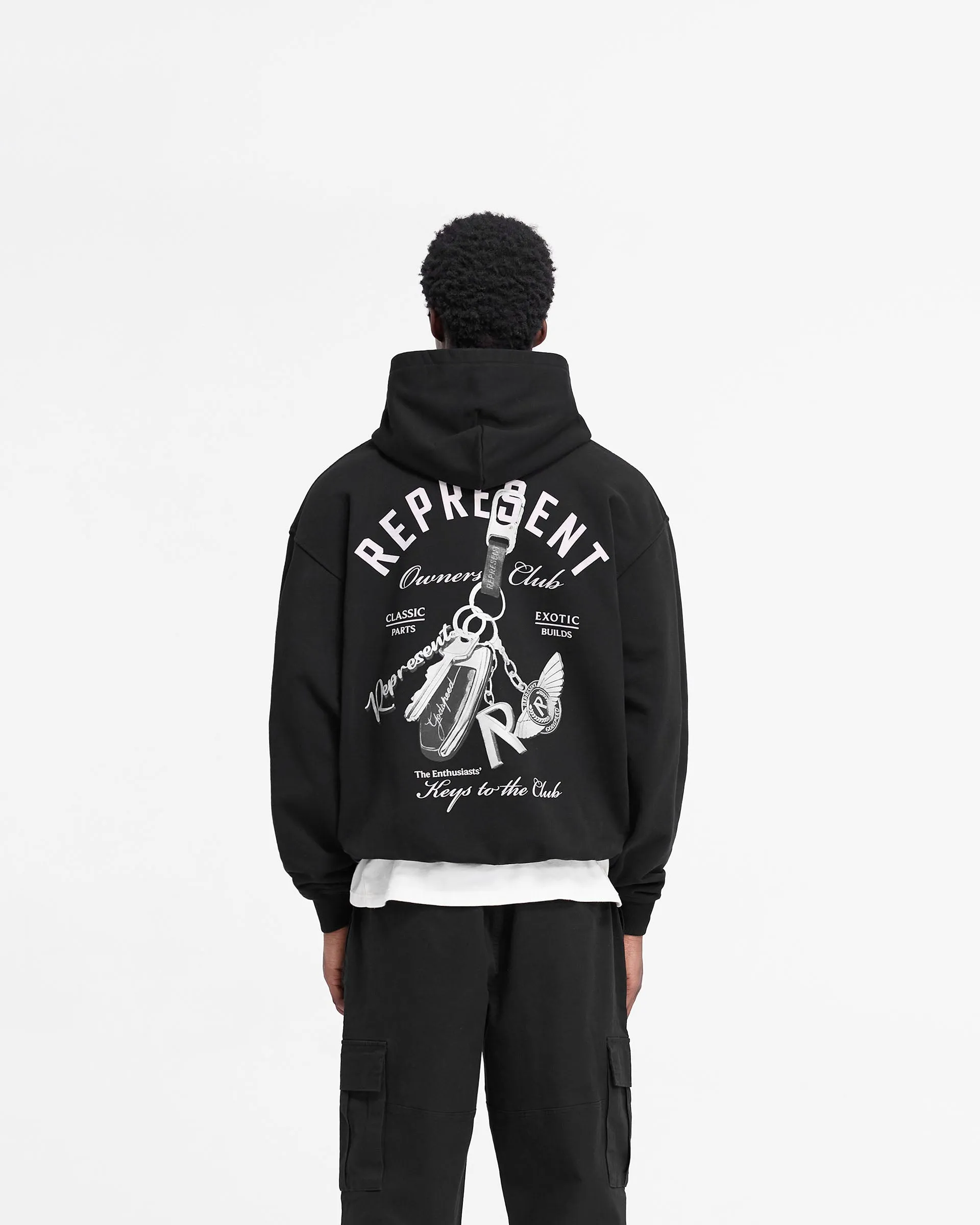 Keys To The Club Hoodie - Jet Black sold by Represent product image thumbnail 5