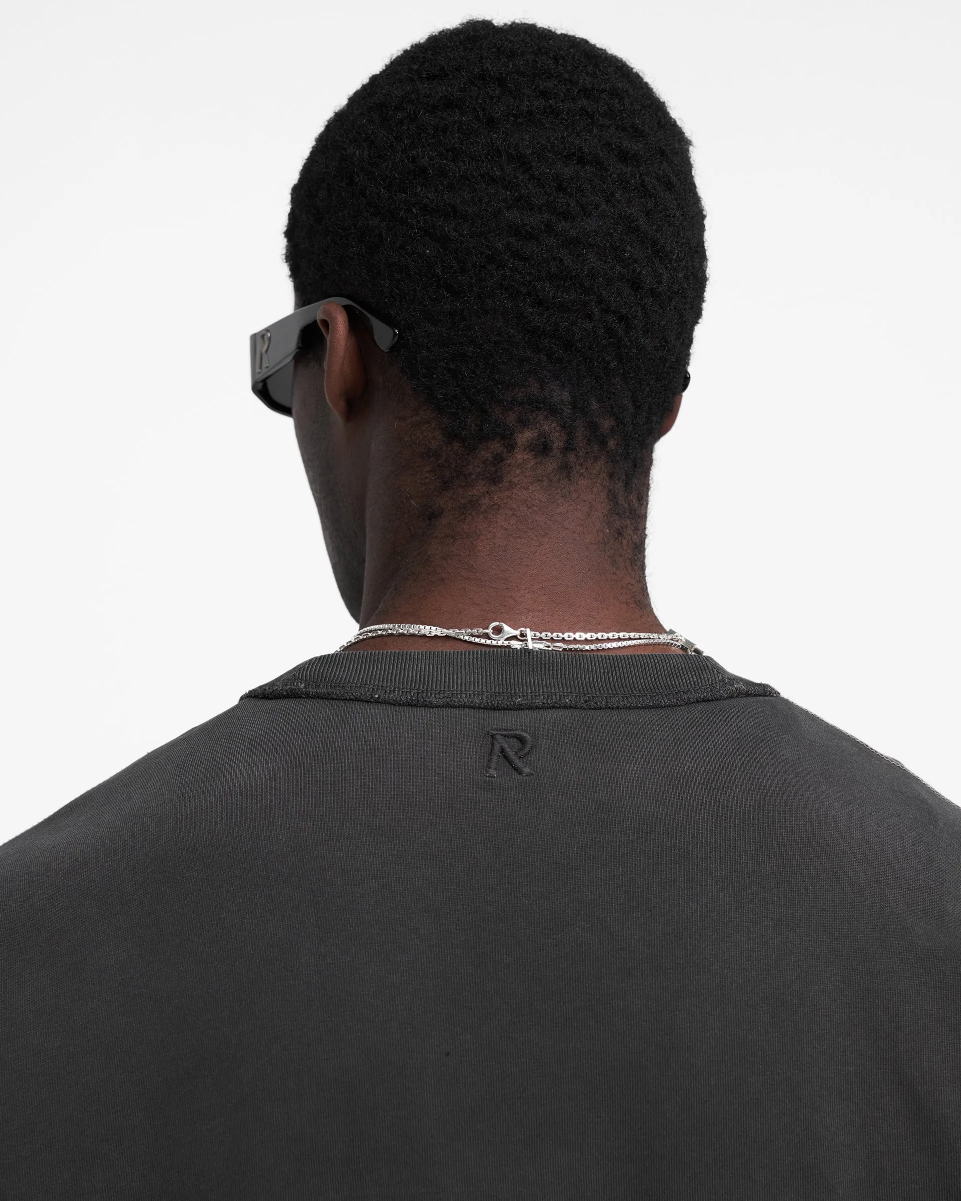 Heavyweight Initial Long Sleeve T-Shirt - Stained Black sold by Represent product image thumbnail 5