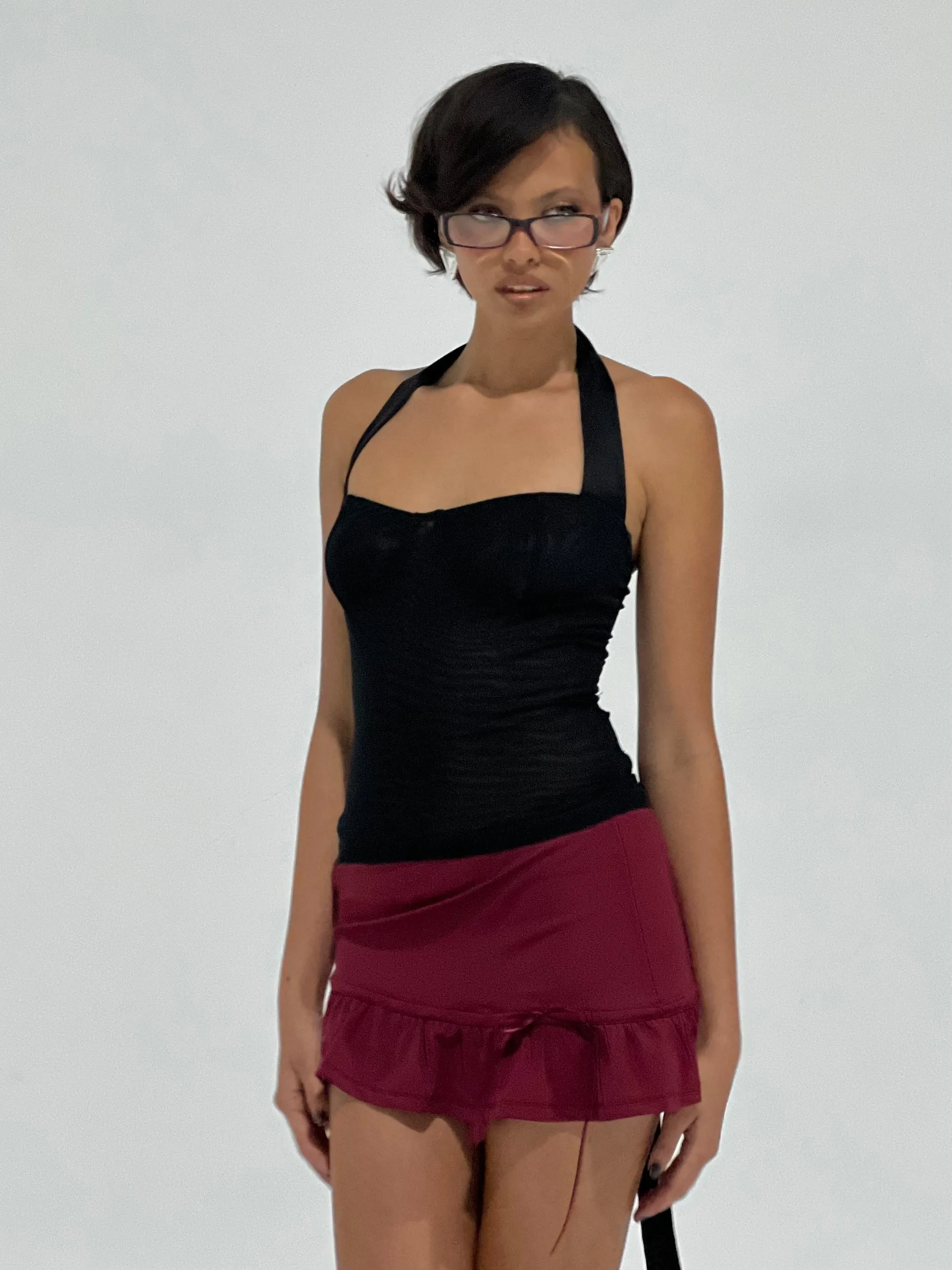 Midnight Curfew Mesh Bustier sold by Amelie Teje