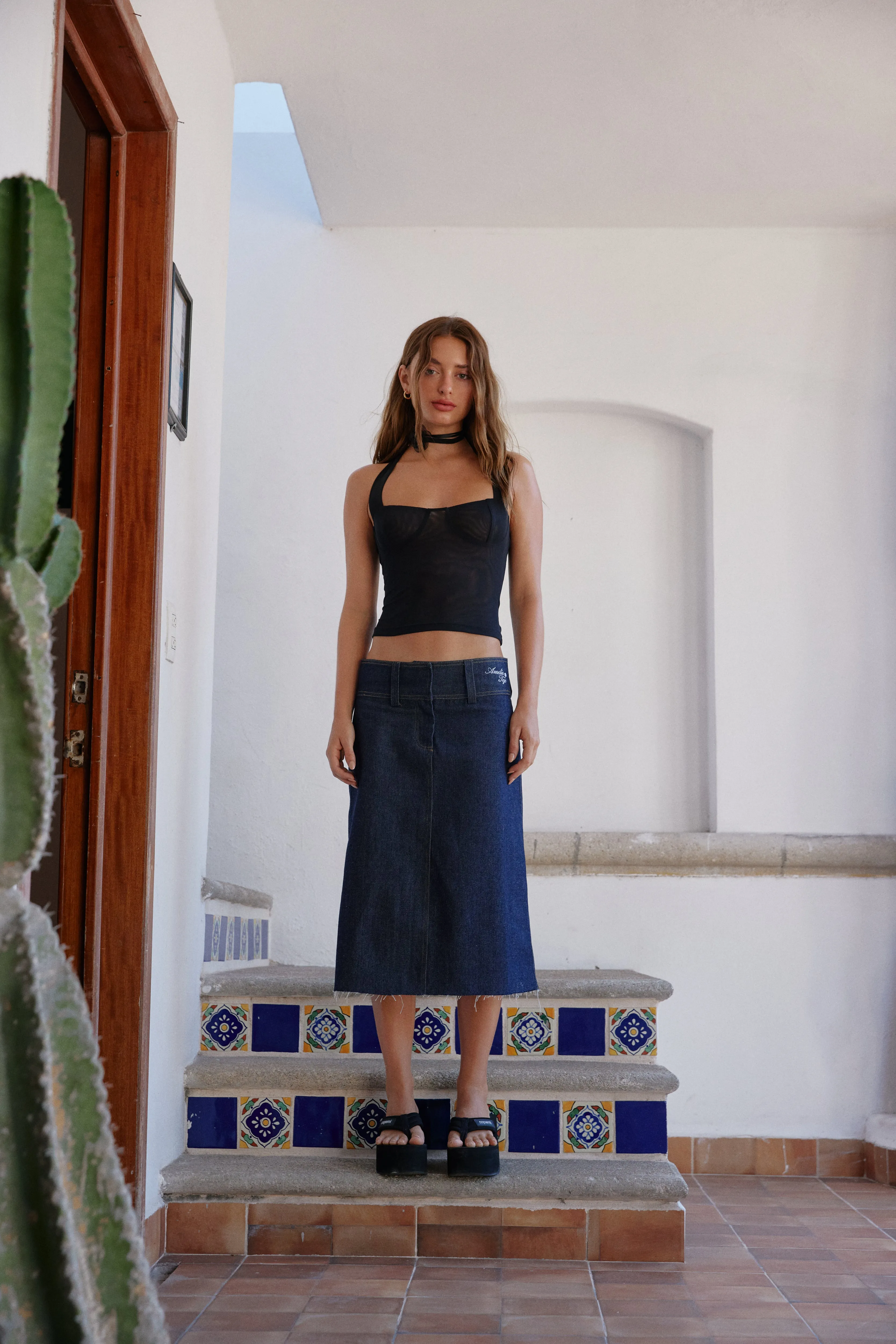 AT Denim Maxi Skirt sold by Amelie Teje product image thumbnail 3