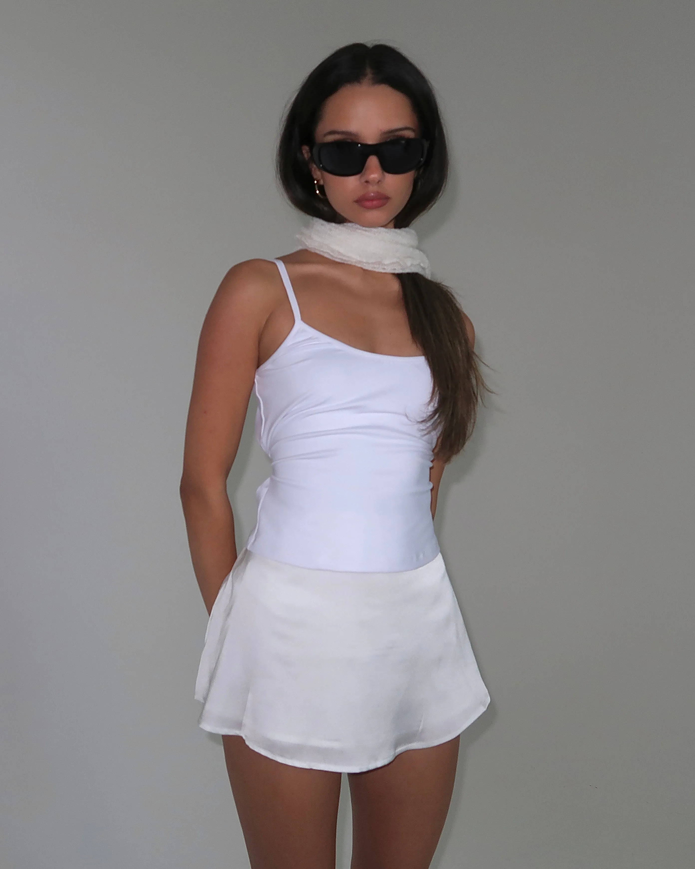 Tie Back Singlet ~ White sold by Amelie Teje product image thumbnail 2