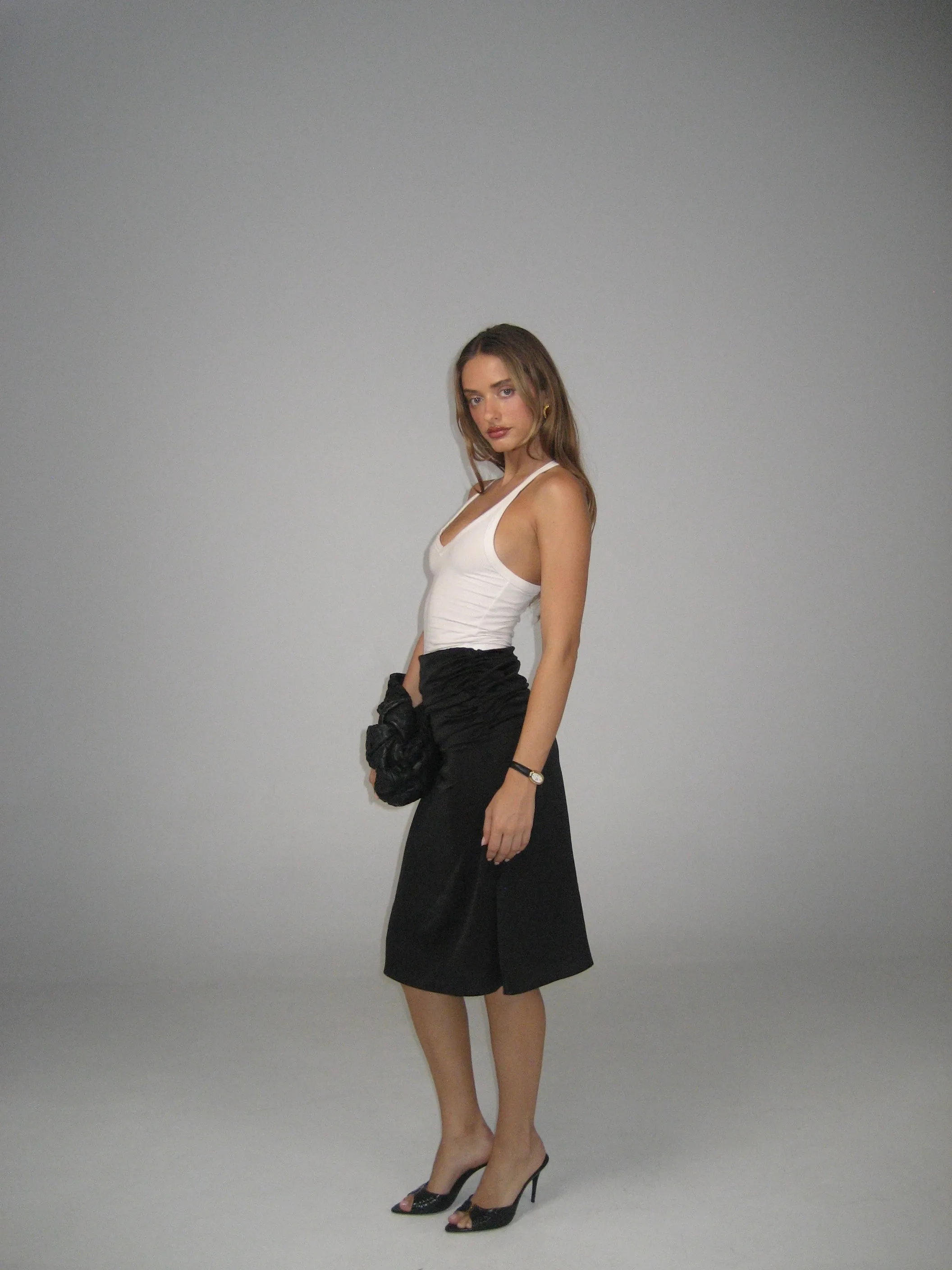 Darla Midi Skirt ~ Noir sold by Amelie Teje product image thumbnail 3