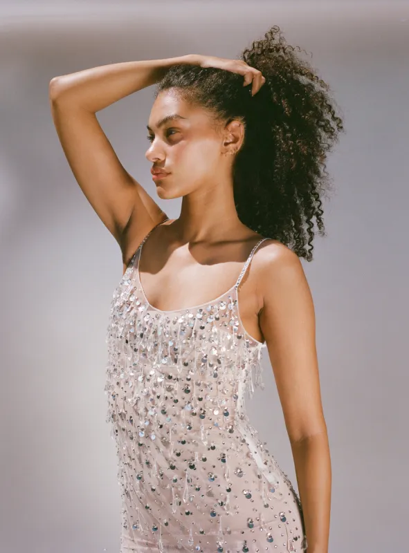 Shimmy Maxi Dress - White sold by Dana Foley NYC