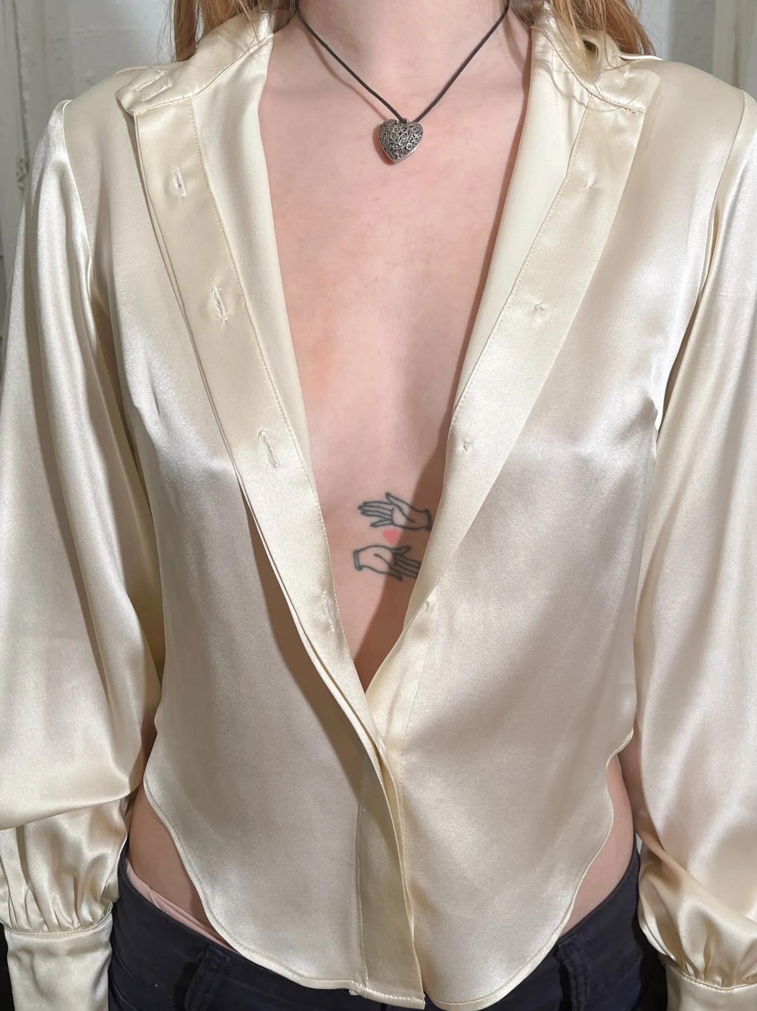 Billowed Heart Necklace sold by Dana Foley NYC