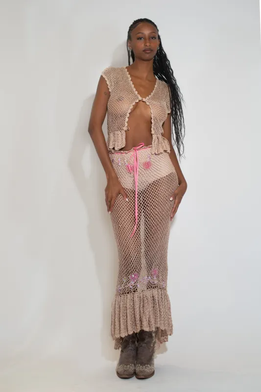 Isla Knit Skirt - Nude sold by Dana Foley NYC