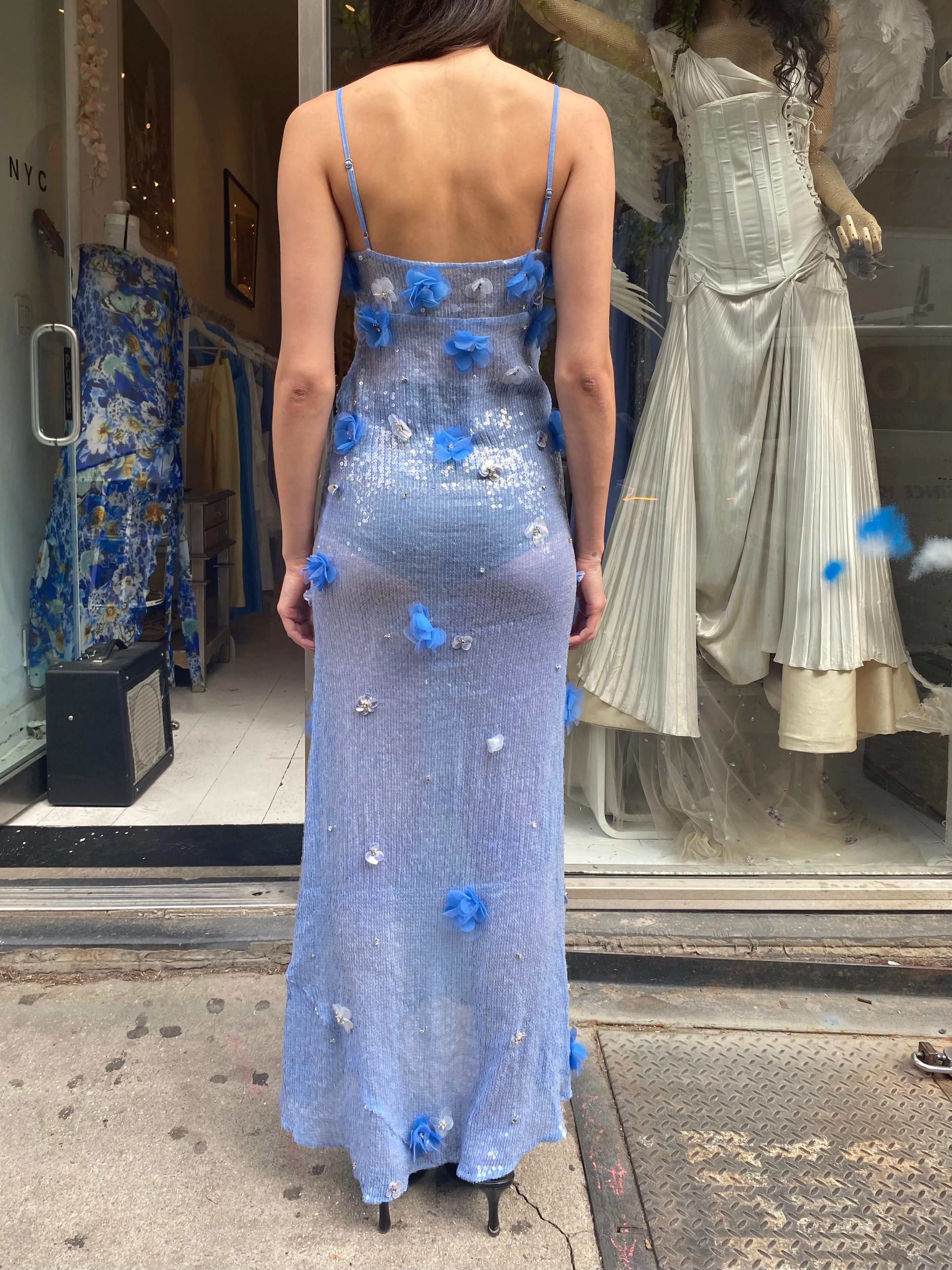 Daisy Delilah Dress - Blue sold by Dana Foley NYC product image thumbnail 3