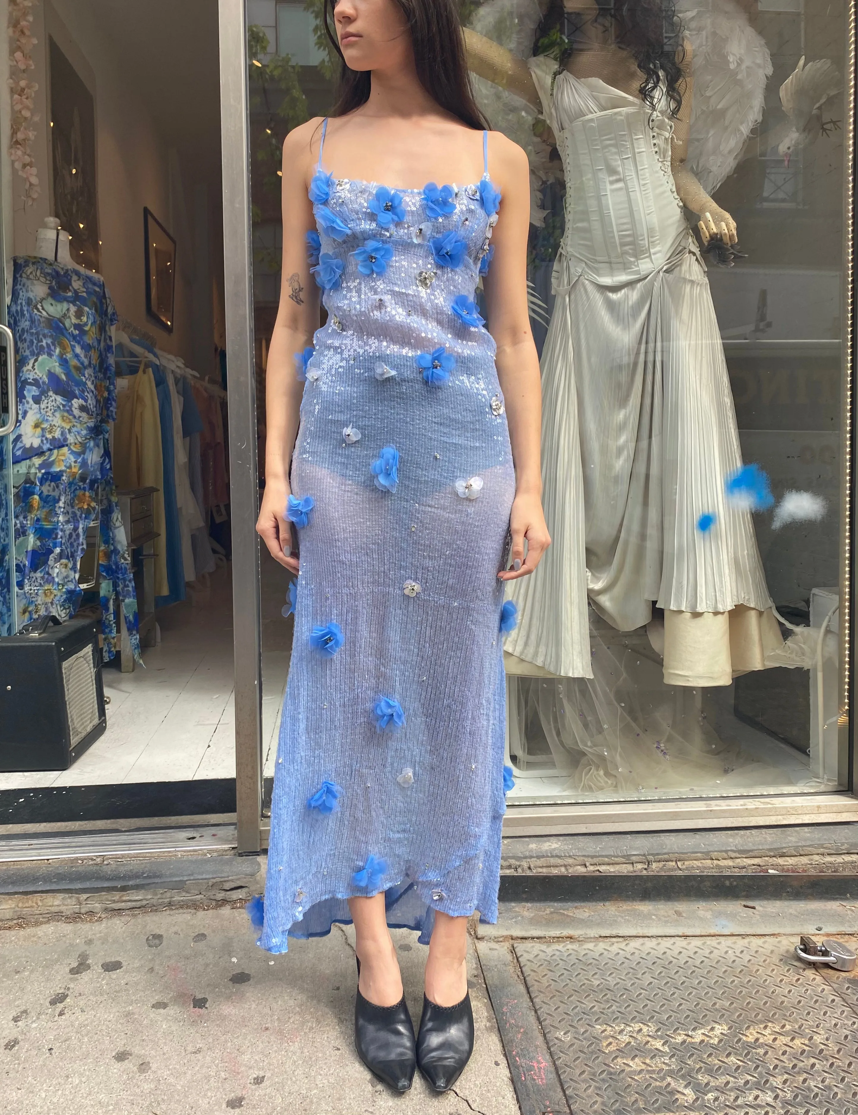 Daisy Delilah Dress - Blue sold by Dana Foley NYC