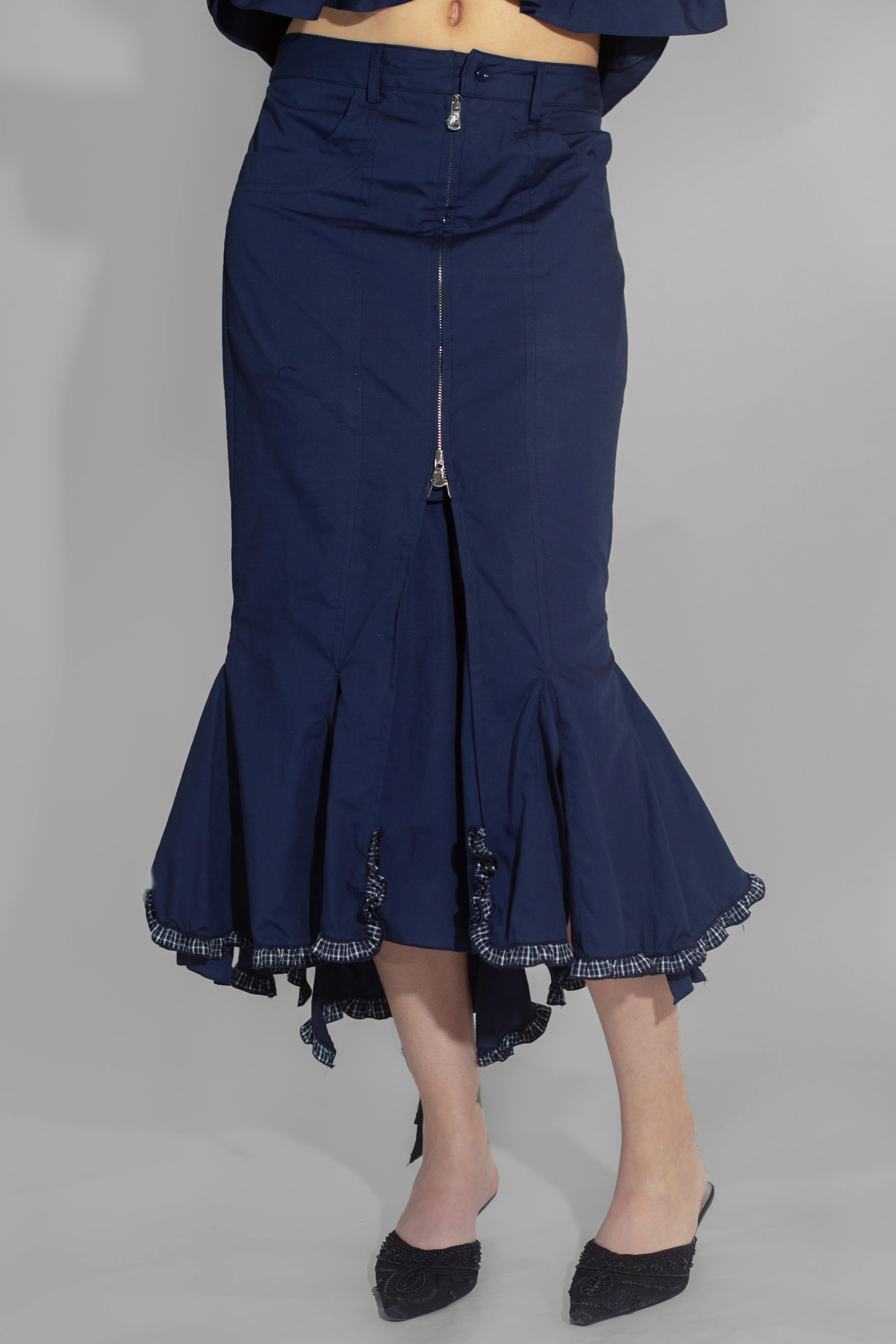 VonMal Skirt - Navy sold by Dana Foley NYC