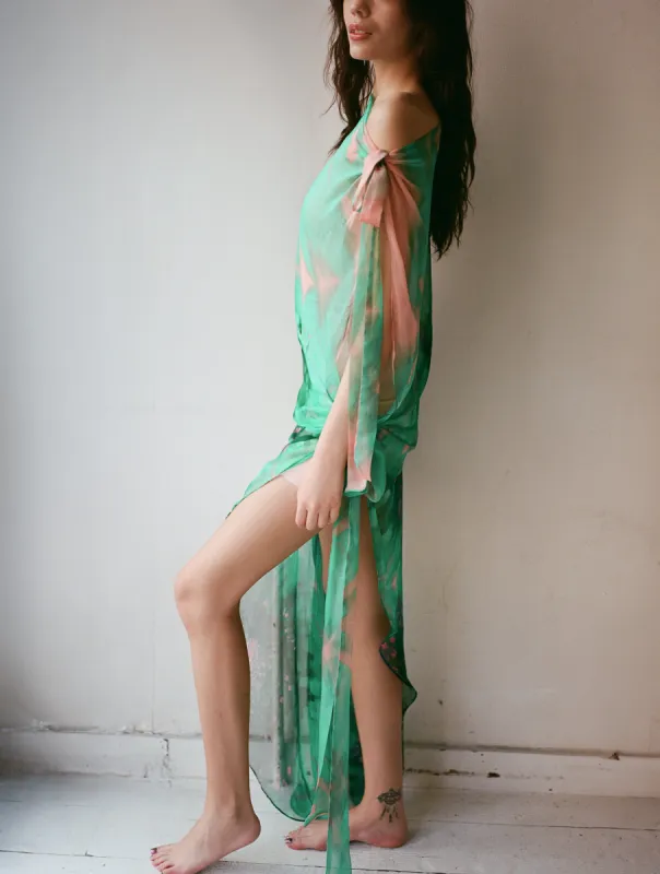 Susan Dress - Green Floral sold by Dana Foley NYC