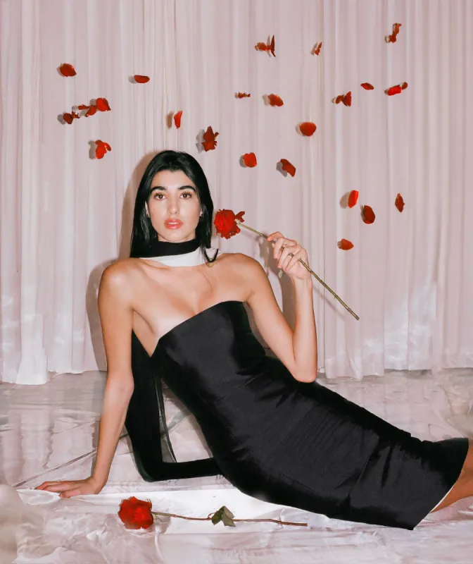 Michelle Midi Dress - Black & White sold by Dana Foley NYC