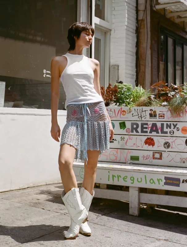 Isla Mini Skirt - Blue sold by Dana Foley NYC