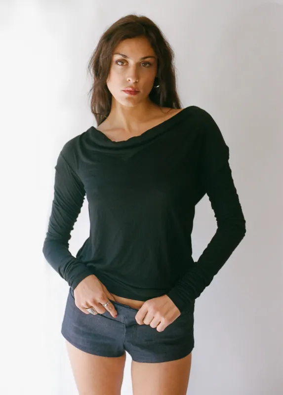 Slinky Host Long Sleeve - Black sold by Dana Foley NYC