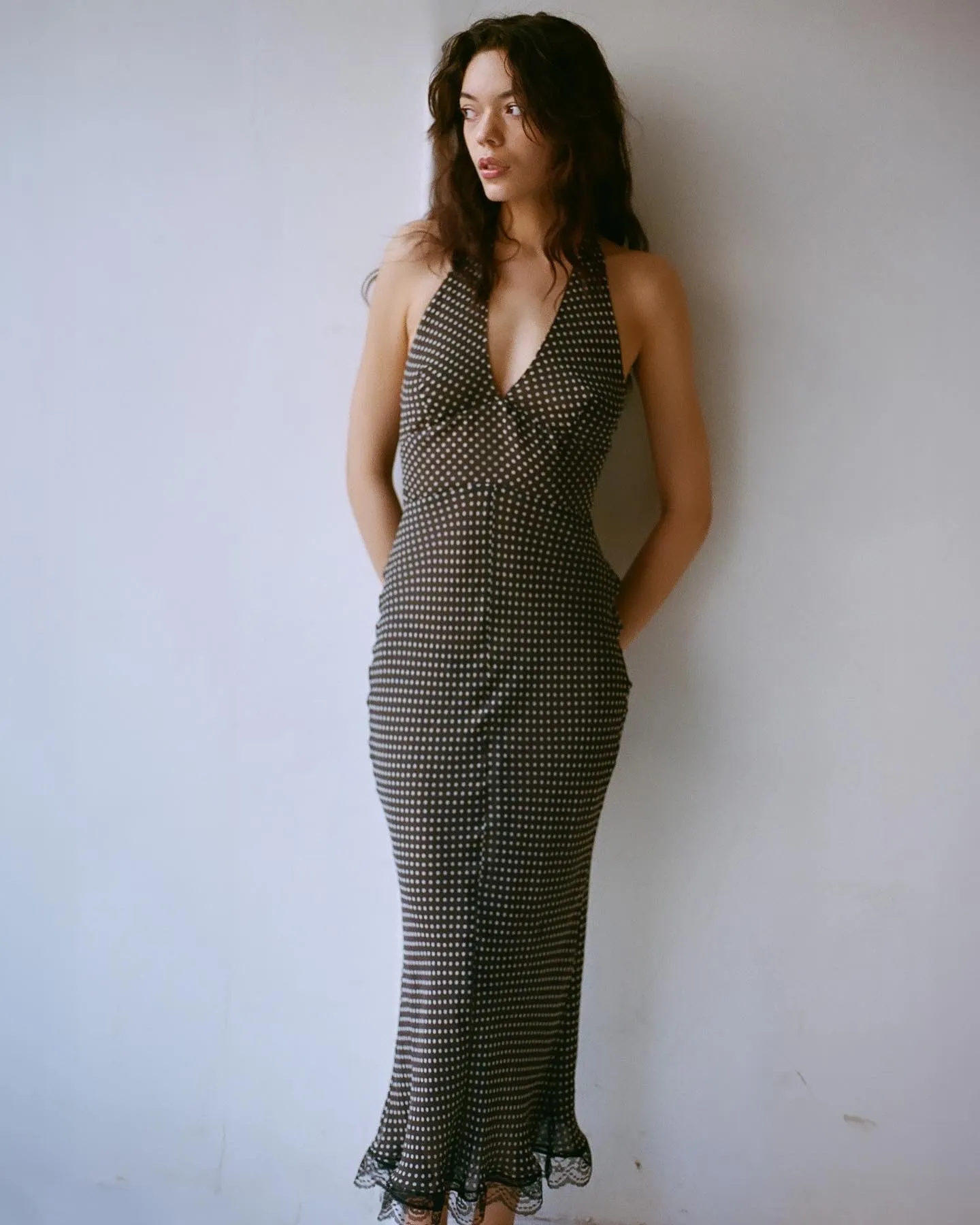 Helly Halter - B&W Polka Dot sold by Dana Foley NYC