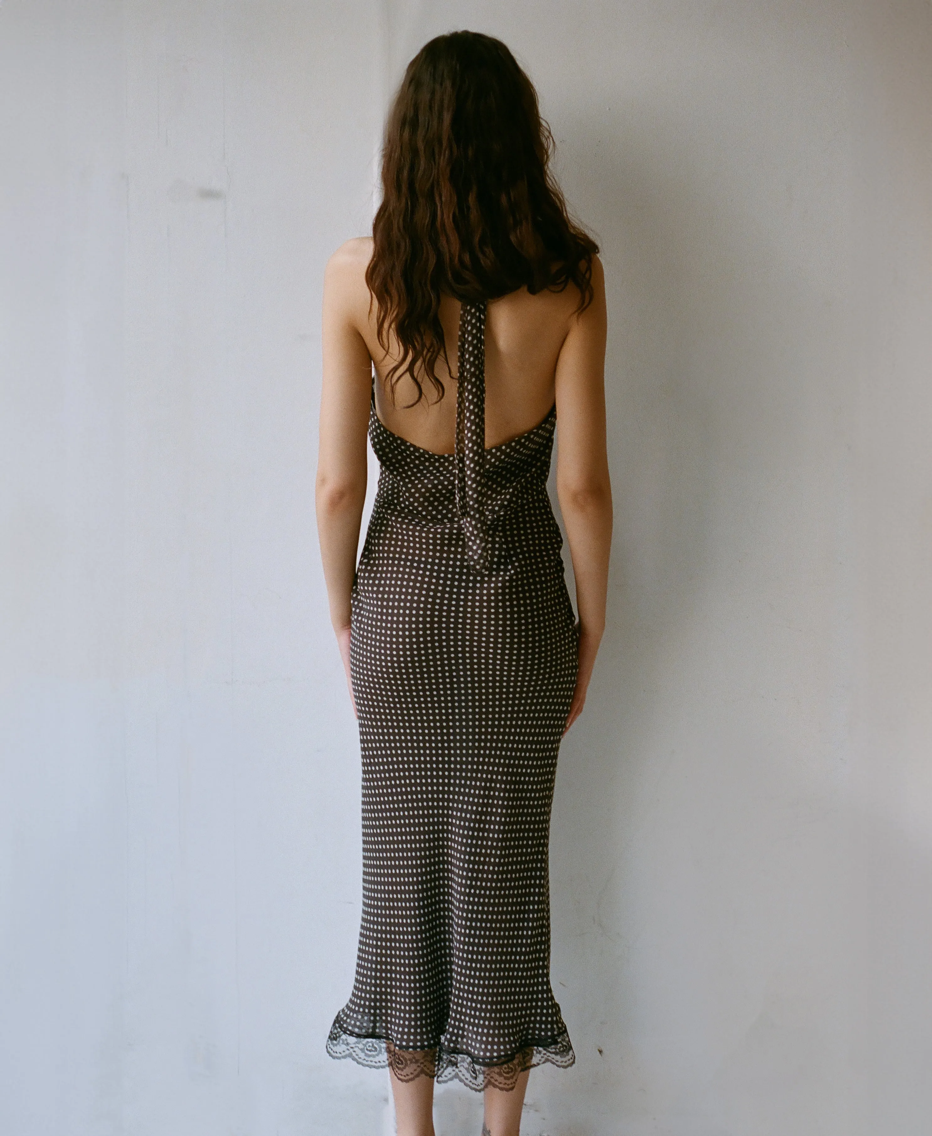 Helly Halter - B&W Polka Dot sold by Dana Foley NYC product image thumbnail 2