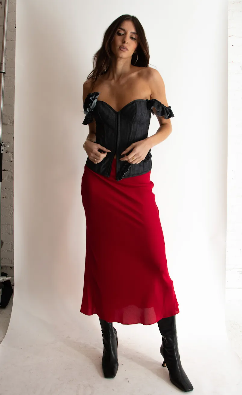 Betsy Skirt - Red sold by Dana Foley NYC product image thumbnail 2