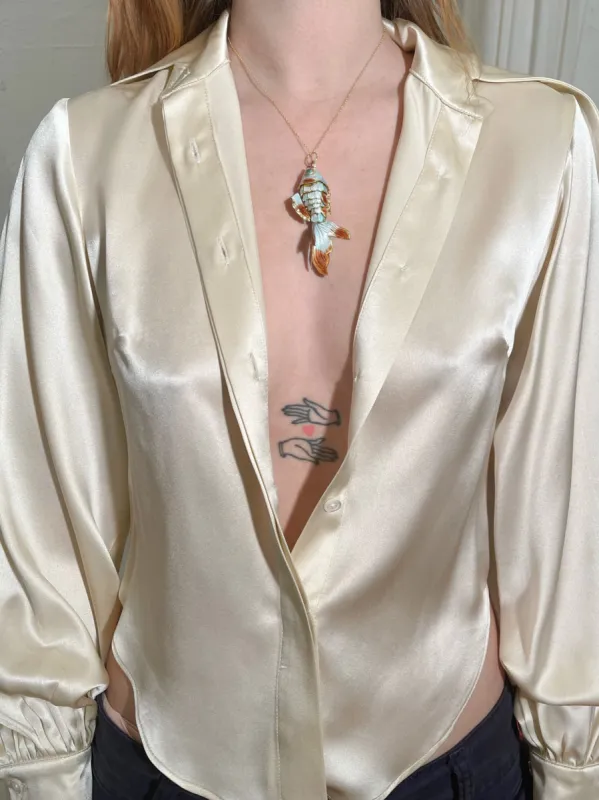 Frantic Fish Necklace sold by Dana Foley NYC