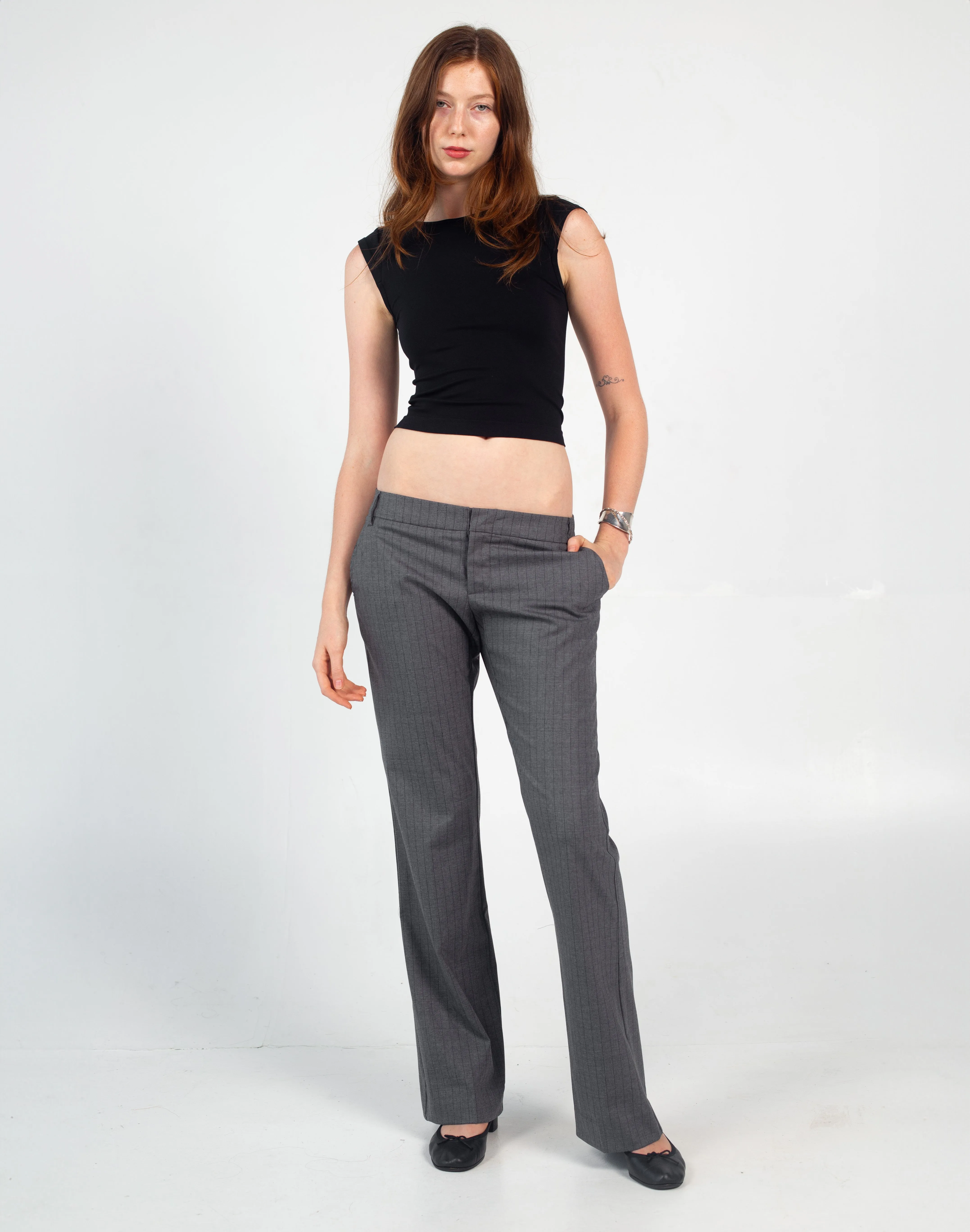 G-Pant - Gray Pinstripe sold by Dana Foley NYC