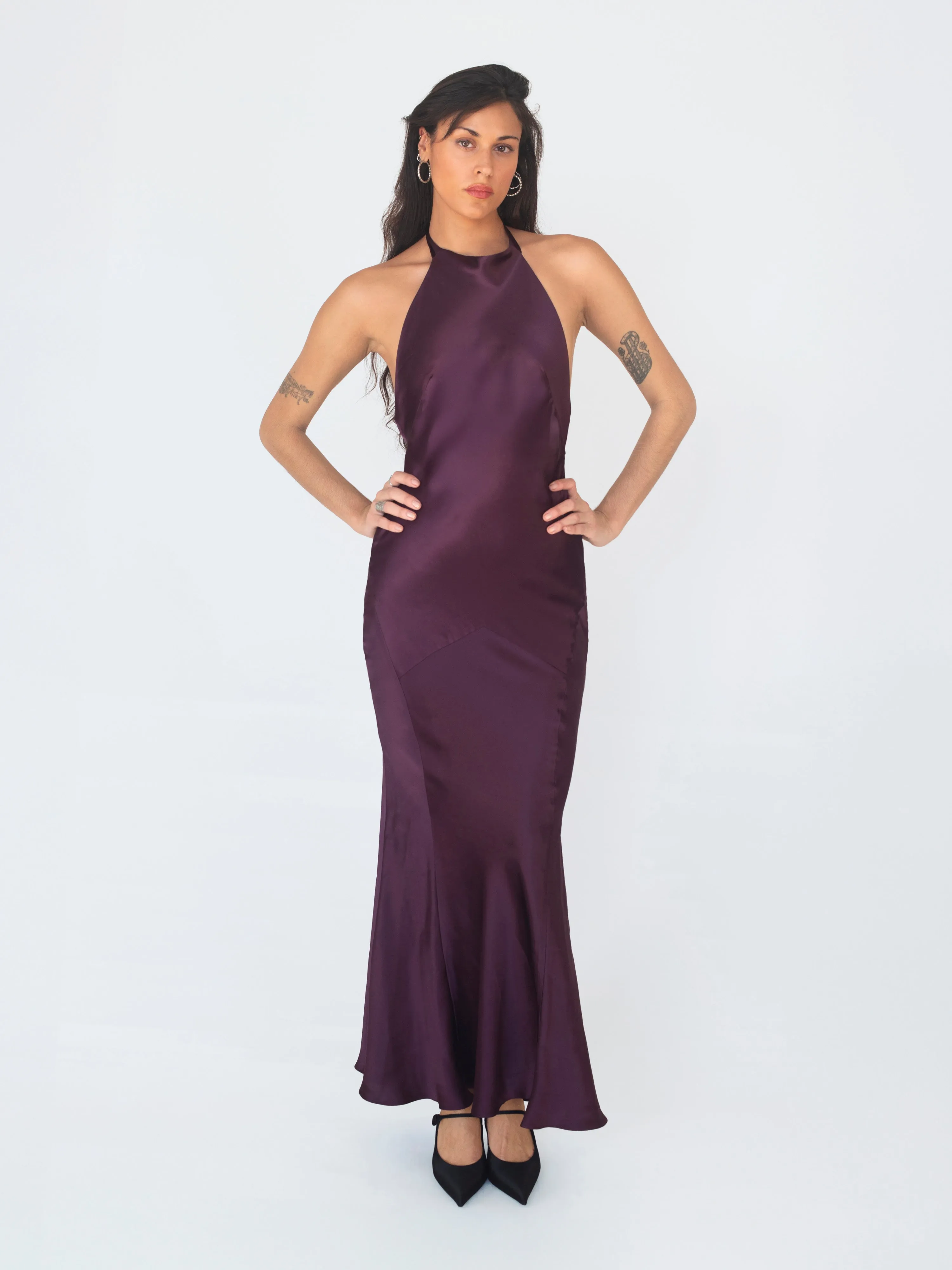 Hollywood Gown - Plum sold by Dana Foley NYC