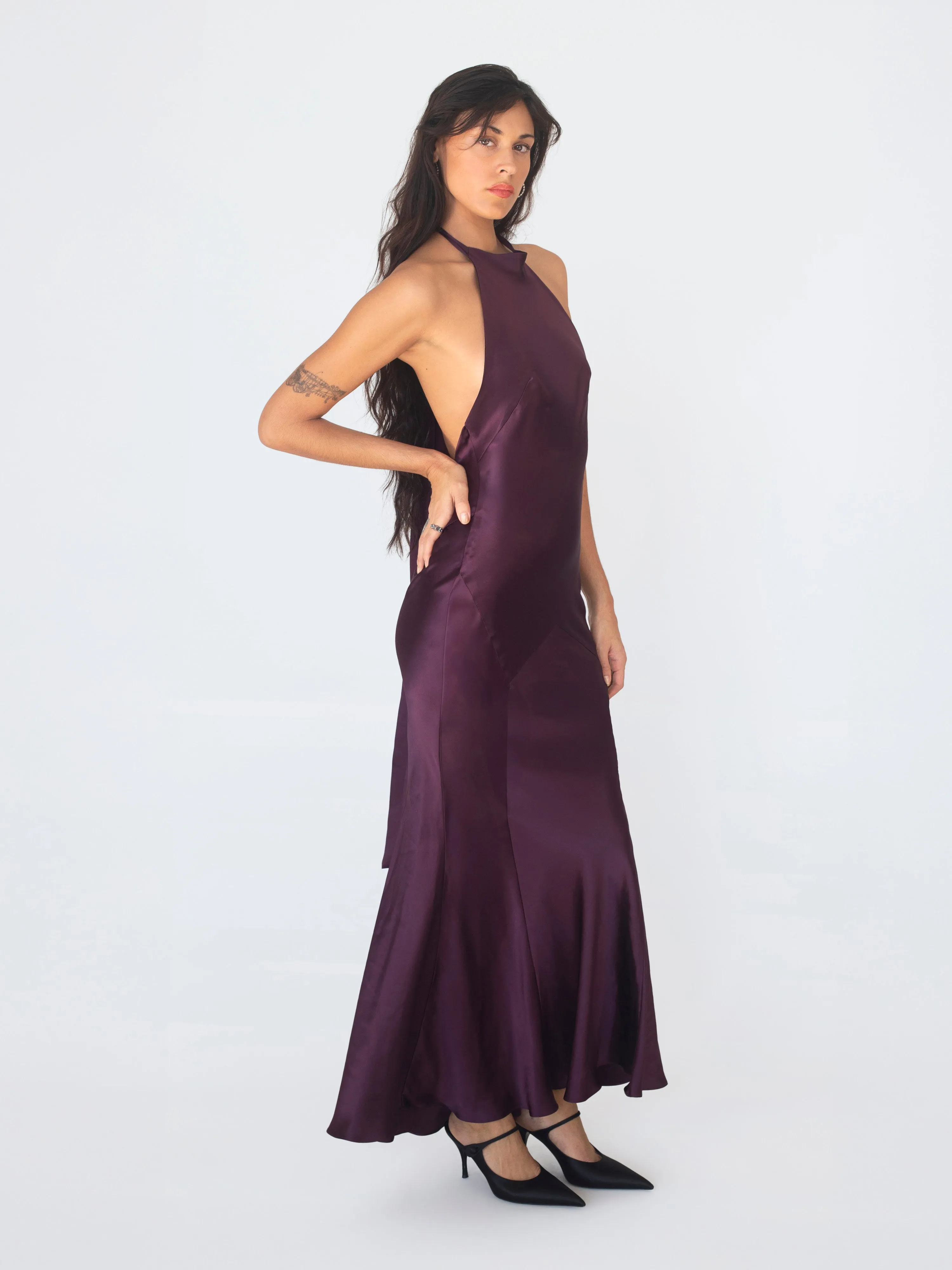 Hollywood Gown - Plum sold by Dana Foley NYC product image thumbnail 3
