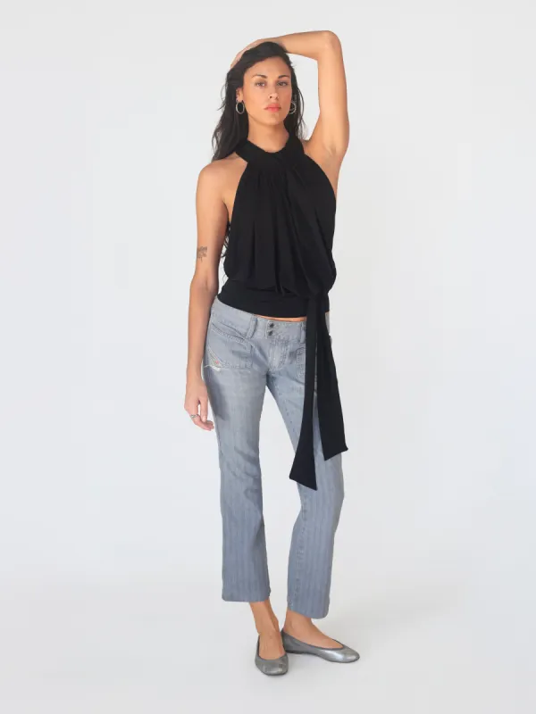 70's Chic Top - Black Jersey sold by Dana Foley NYC