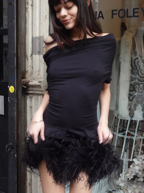 Feather Gal Mini - Black sold by Dana Foley NYC