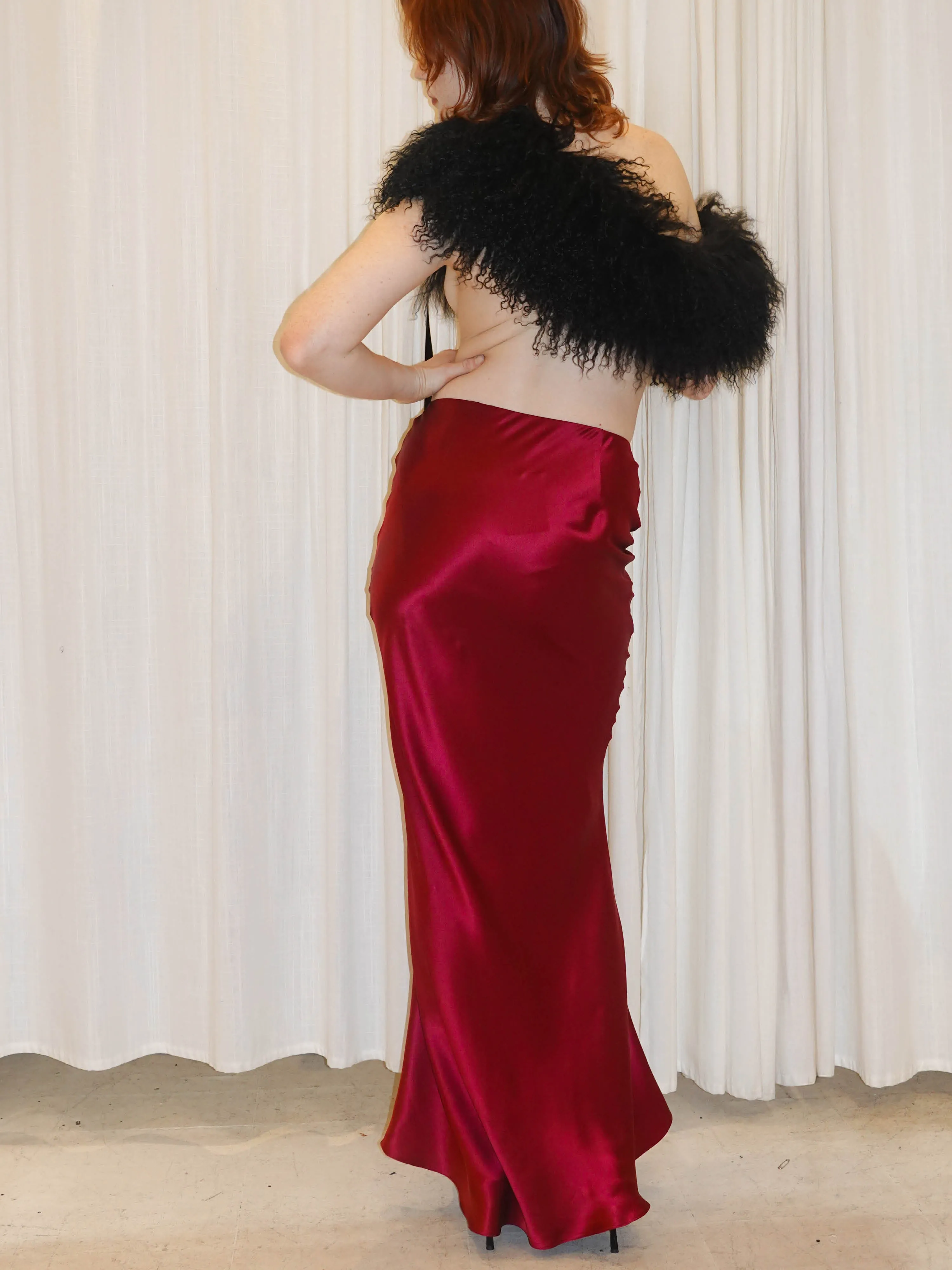 Betsy Train Skirt - Red sold by Dana Foley NYC product image thumbnail 3