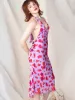 Helly Halter - Purple Floral sold by Dana Foley NYC