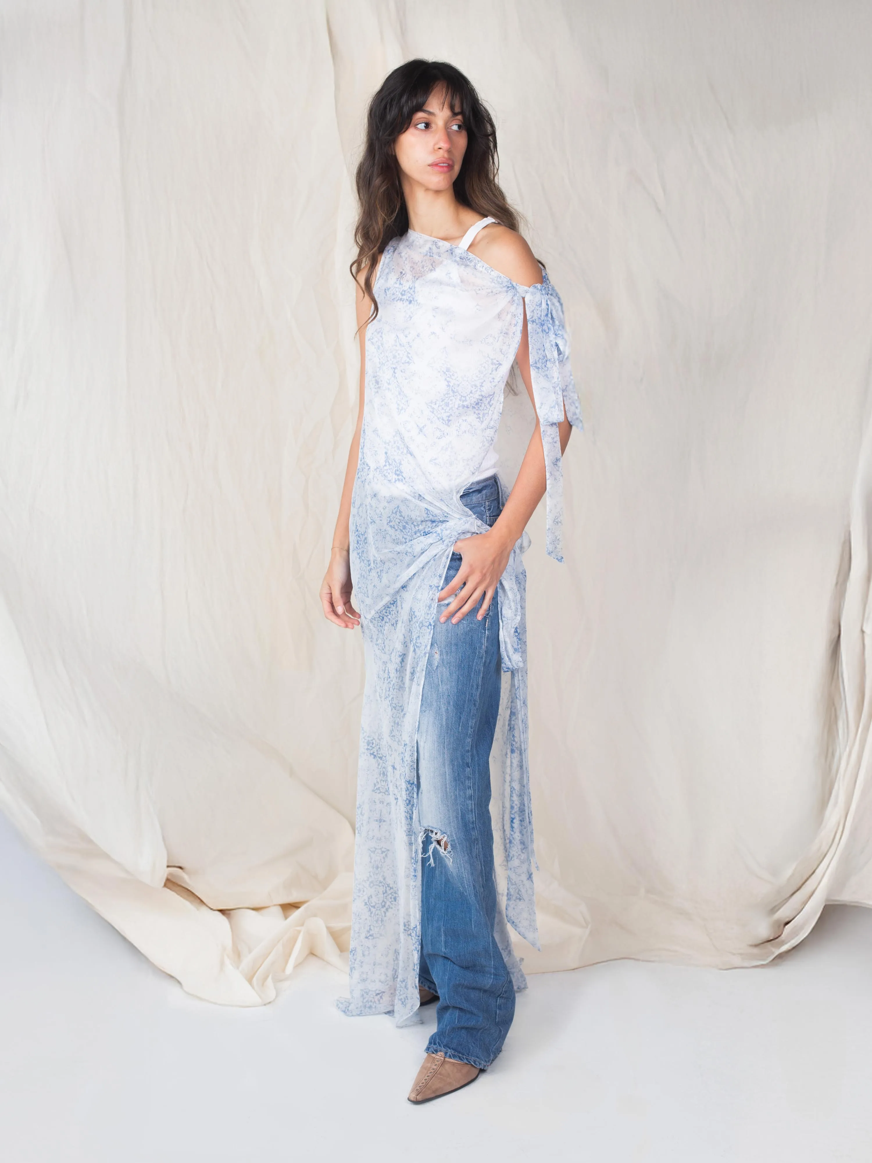 Susan Dress - Blue Cross sold by Dana Foley NYC