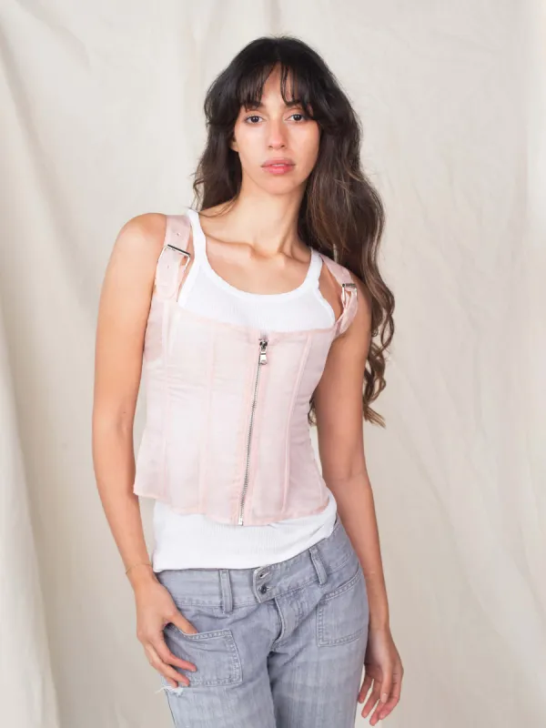Buckle Corset - Pink Organza sold by Dana Foley NYC