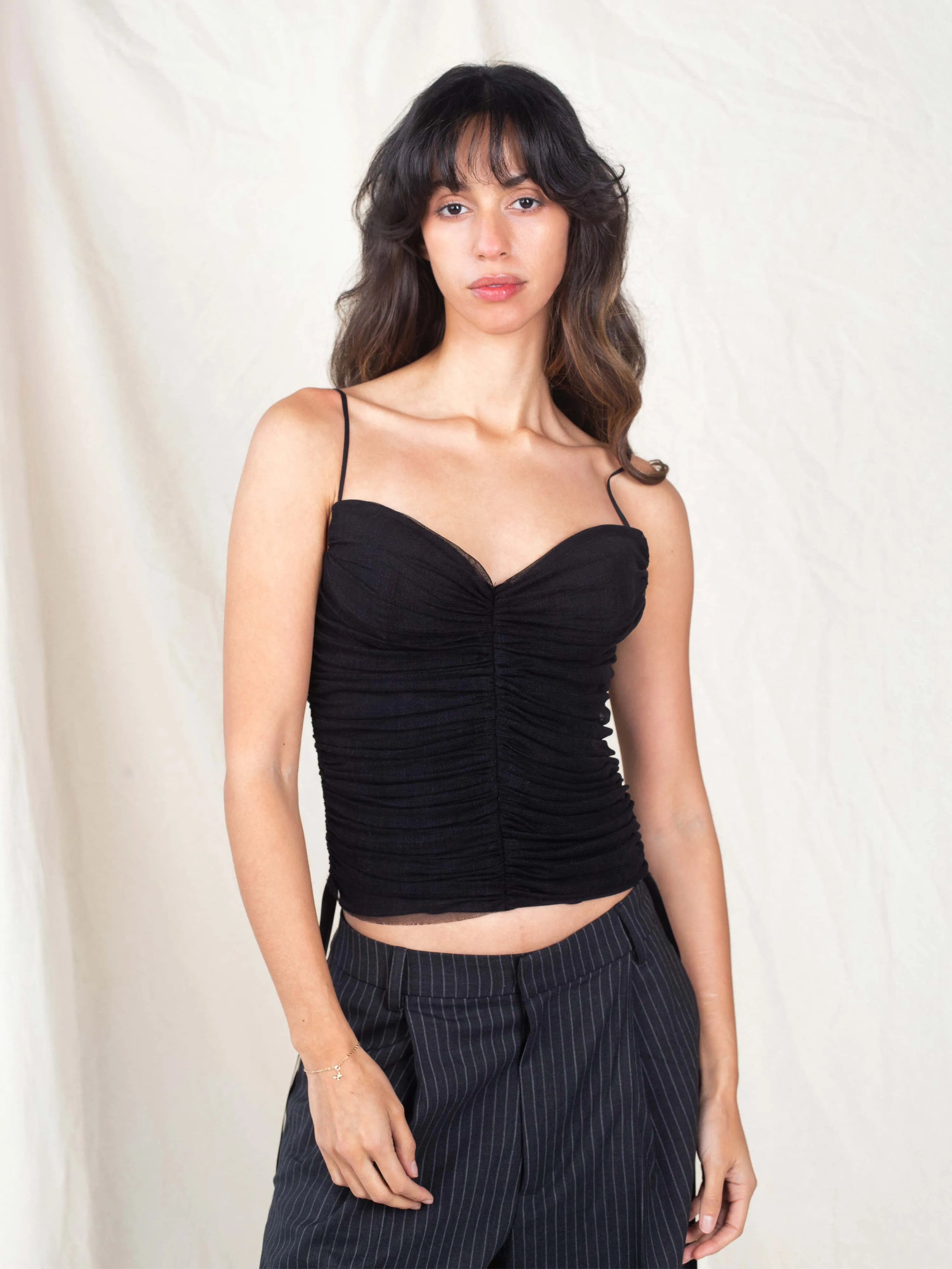Piper Tulle Corset - Black sold by Dana Foley NYC