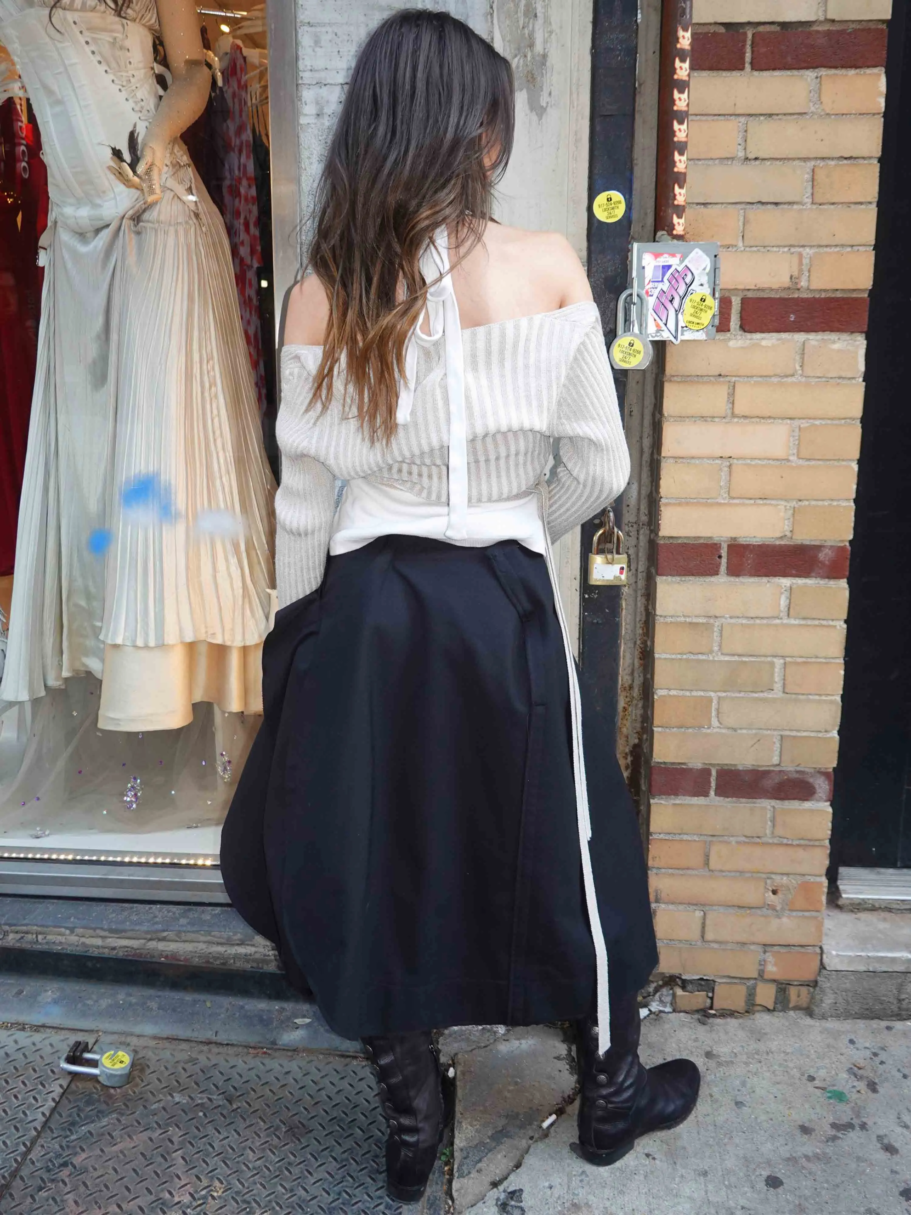 Sarah Pacini Sandstone Wrap Top sold by Dana Foley NYC product image thumbnail 2