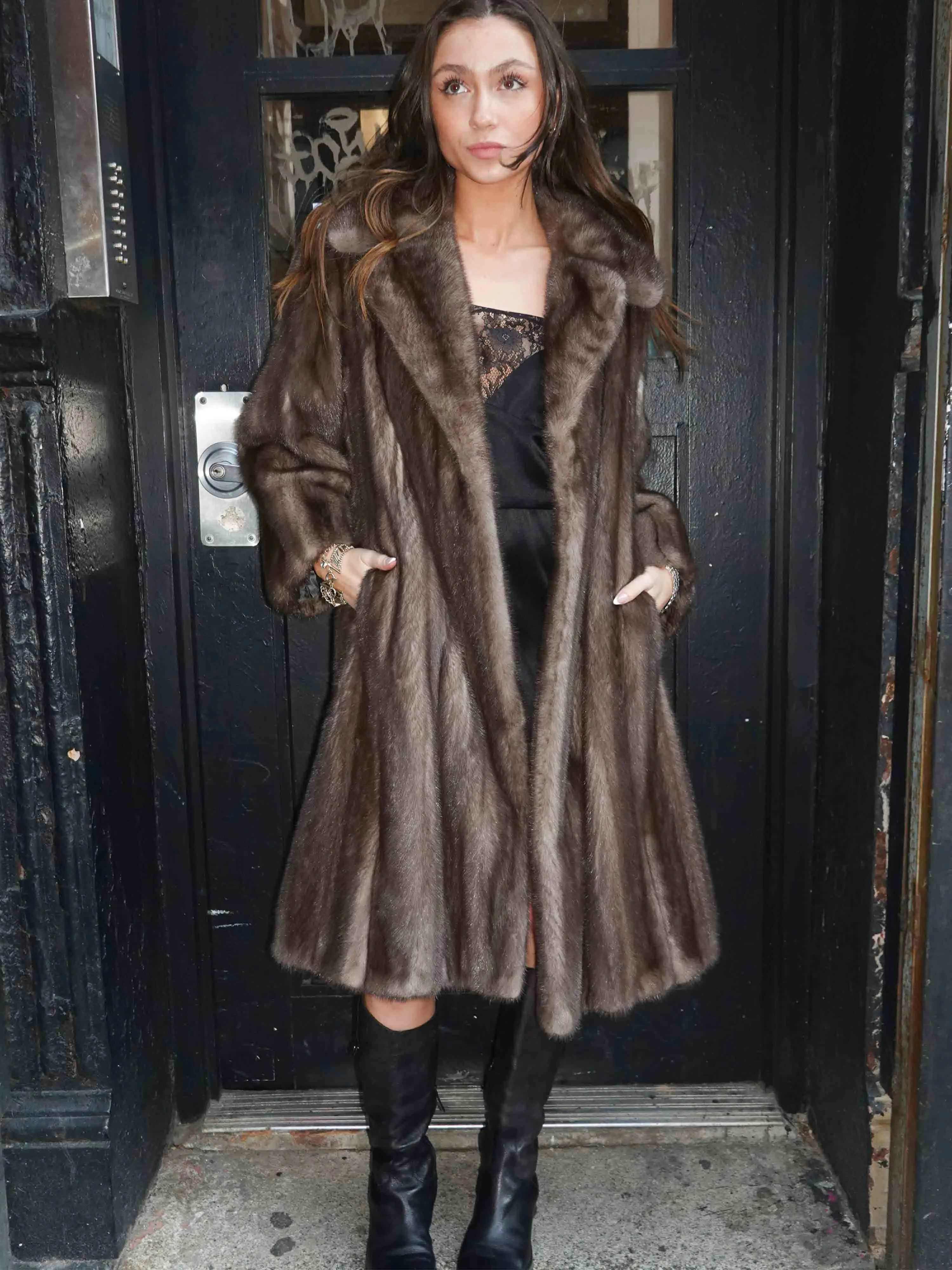 Ashen Mink Fur Coat sold by Dana Foley NYC