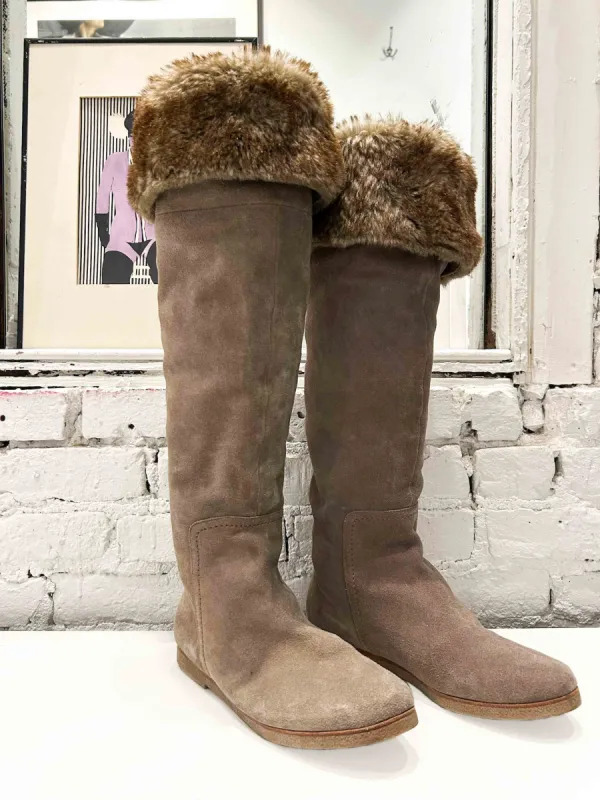 Sam Edelman Fur Top Boots sold by Dana Foley NYC