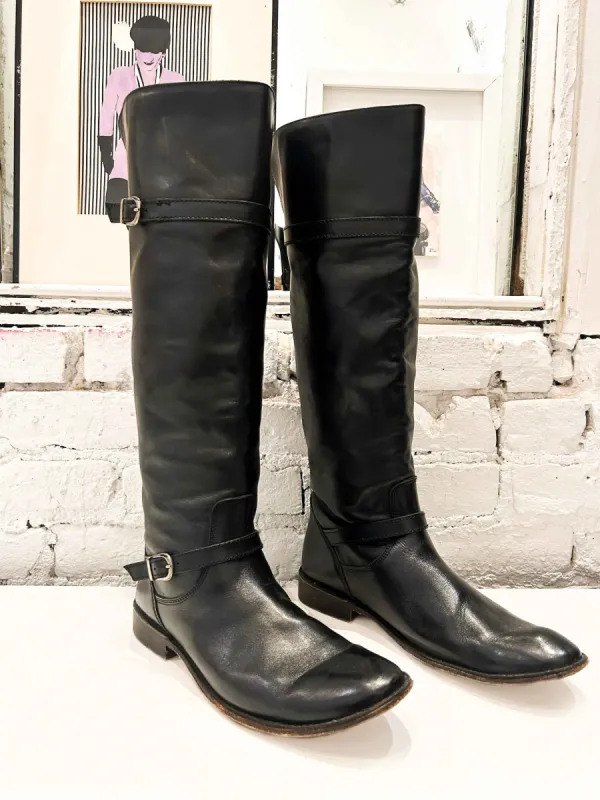 Frye Leather Saddle Boots sold by Dana Foley NYC