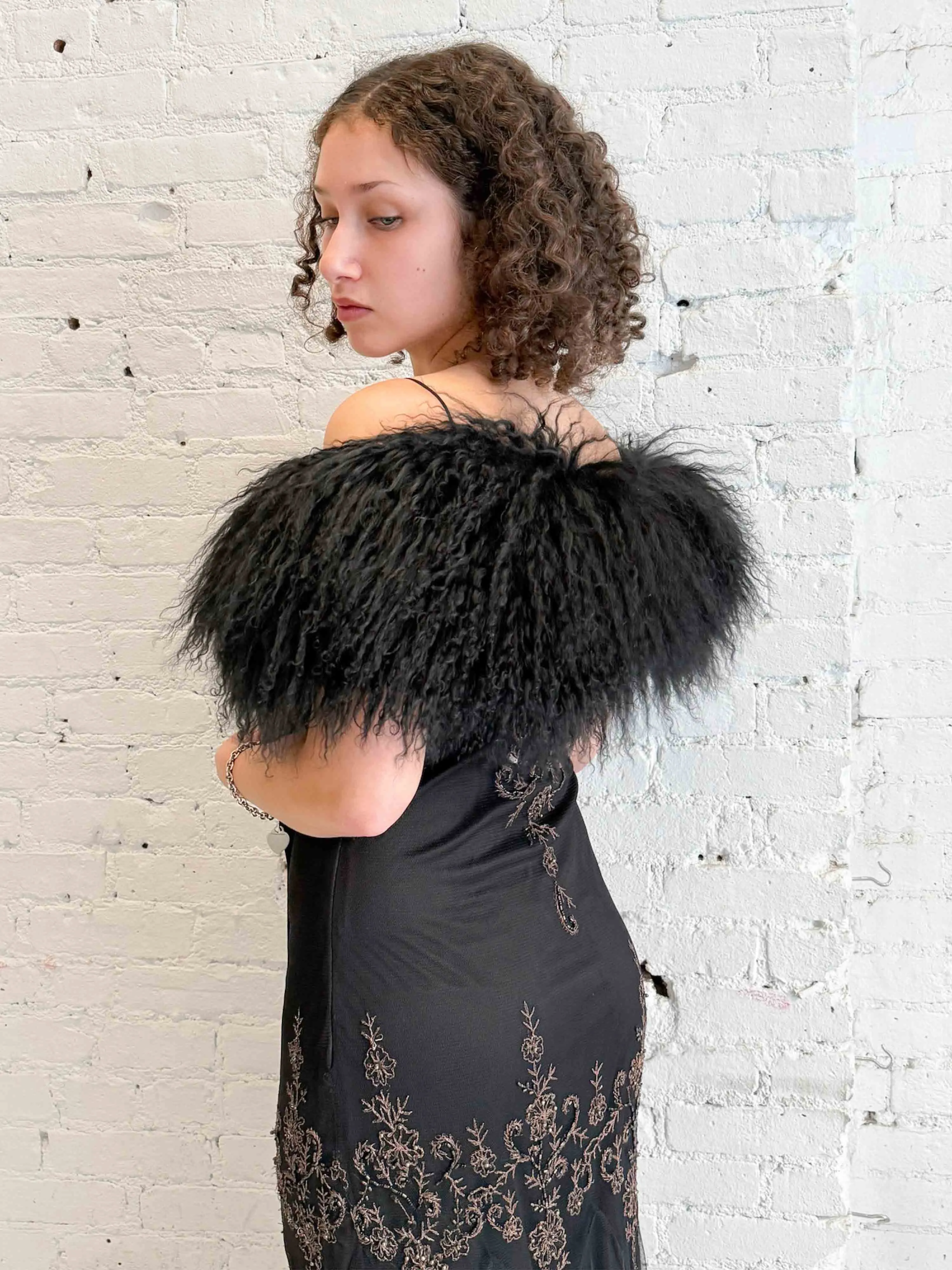 Nocturne Shearling Stole sold by Dana Foley NYC product image thumbnail 2