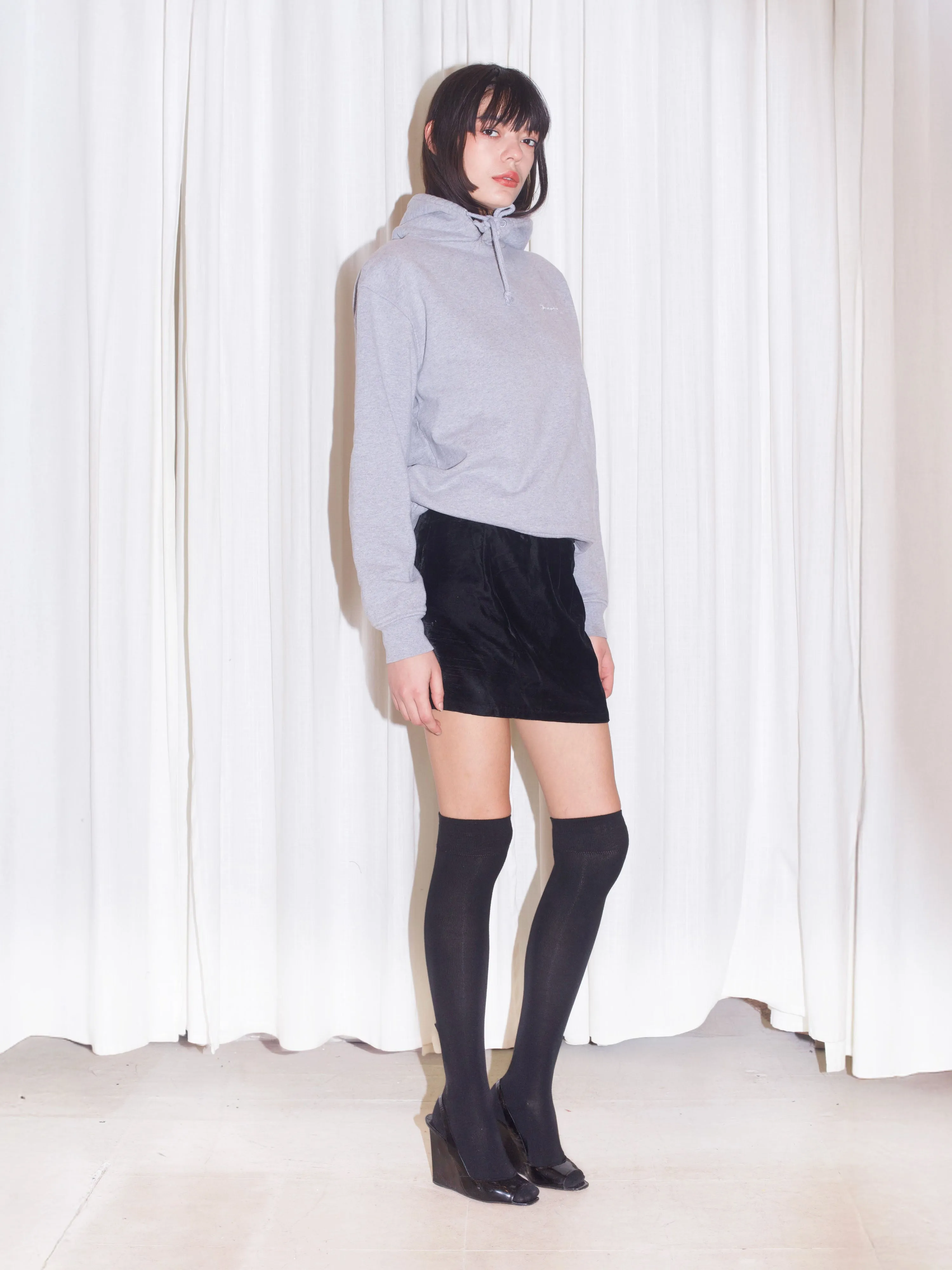 Onyx Velvet Mini Skirt sold by Dana Foley NYC