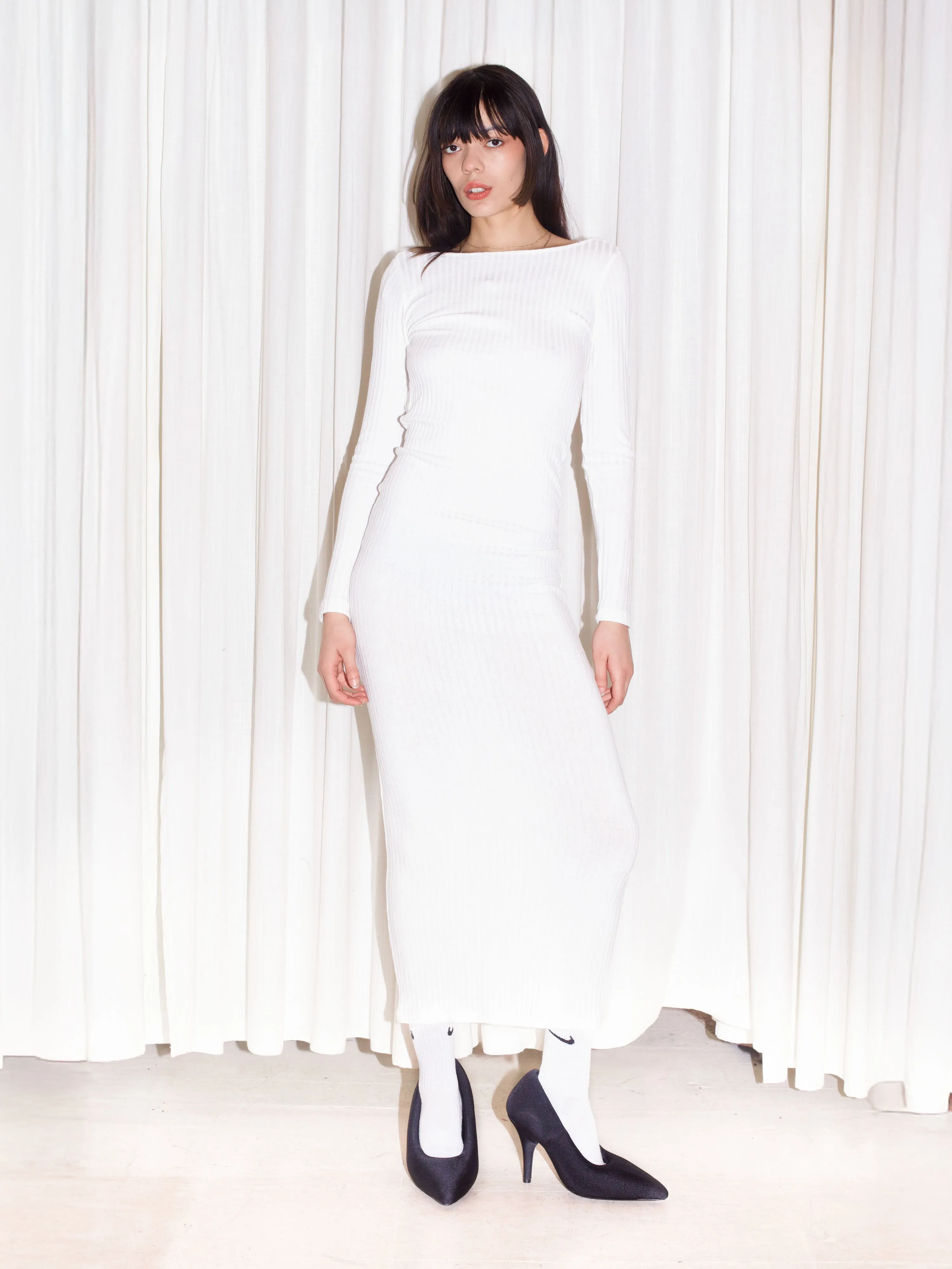 Milky Rib Sweater Dress sold by Dana Foley NYC product image thumbnail 4