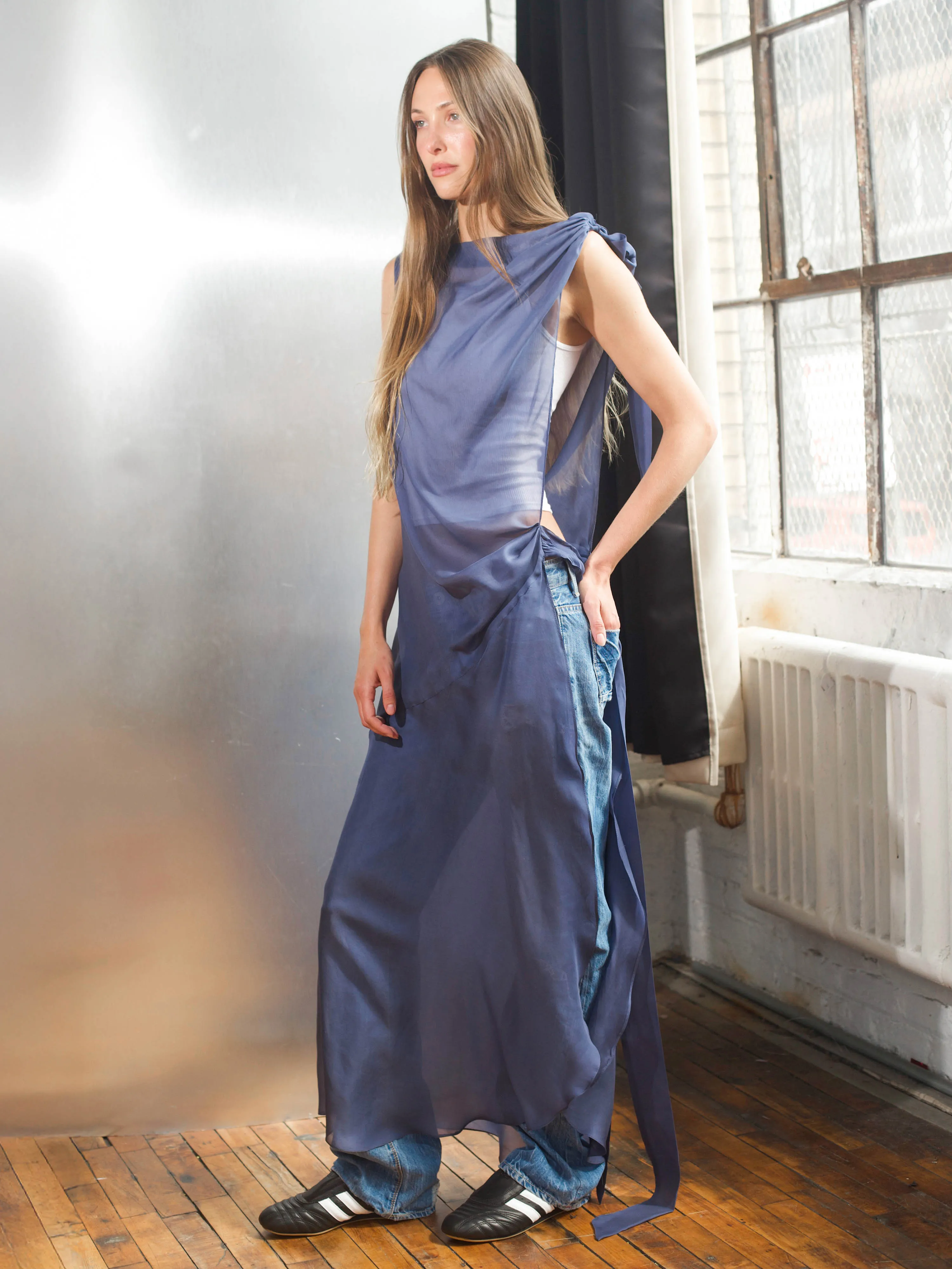 Susan Dress - Blue sold by Dana Foley NYC product image thumbnail 3