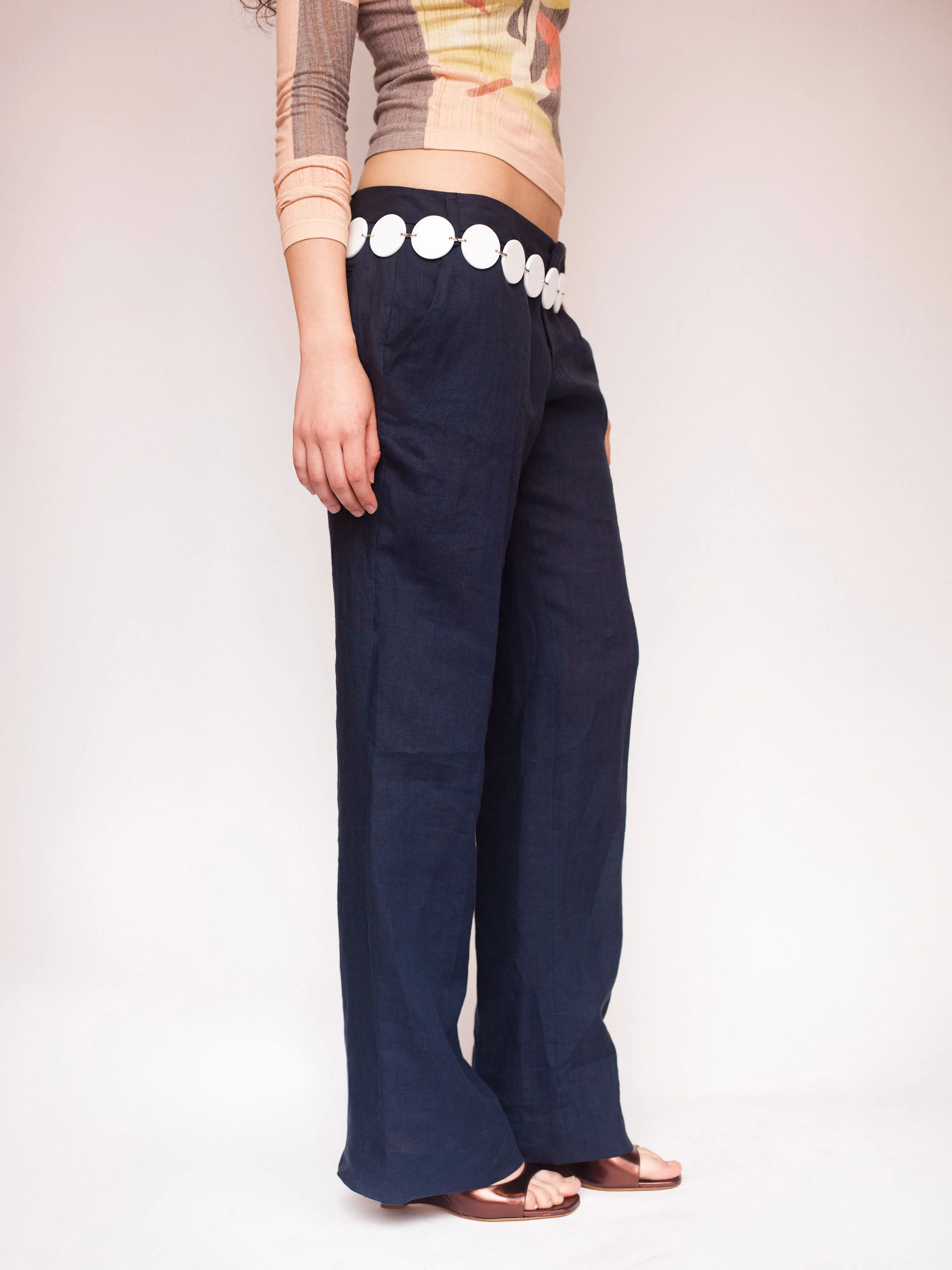 G-Pant - Navy Linen sold by Dana Foley NYC product image thumbnail 2