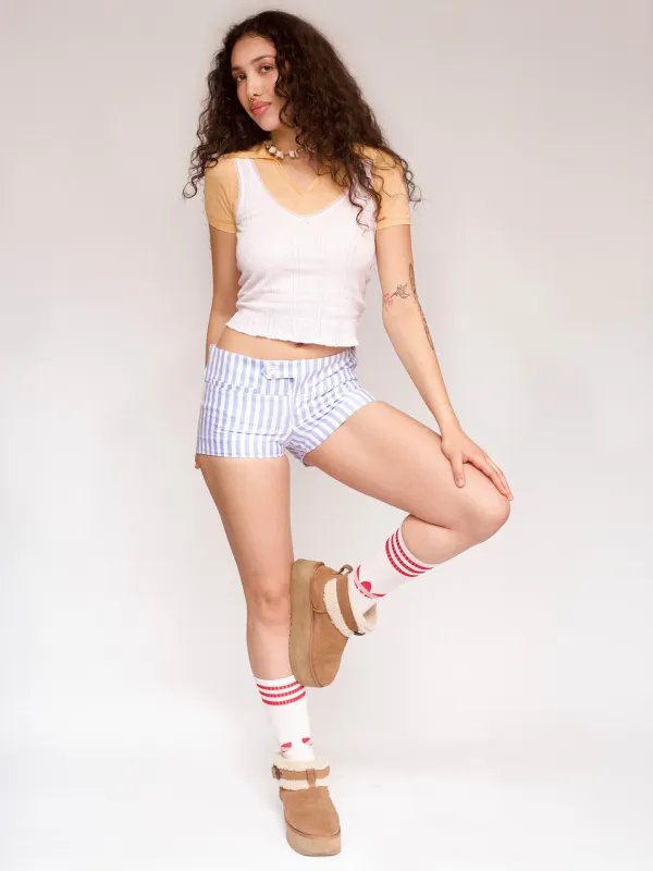Lily Shorts - Blue Stripe sold by Dana Foley NYC