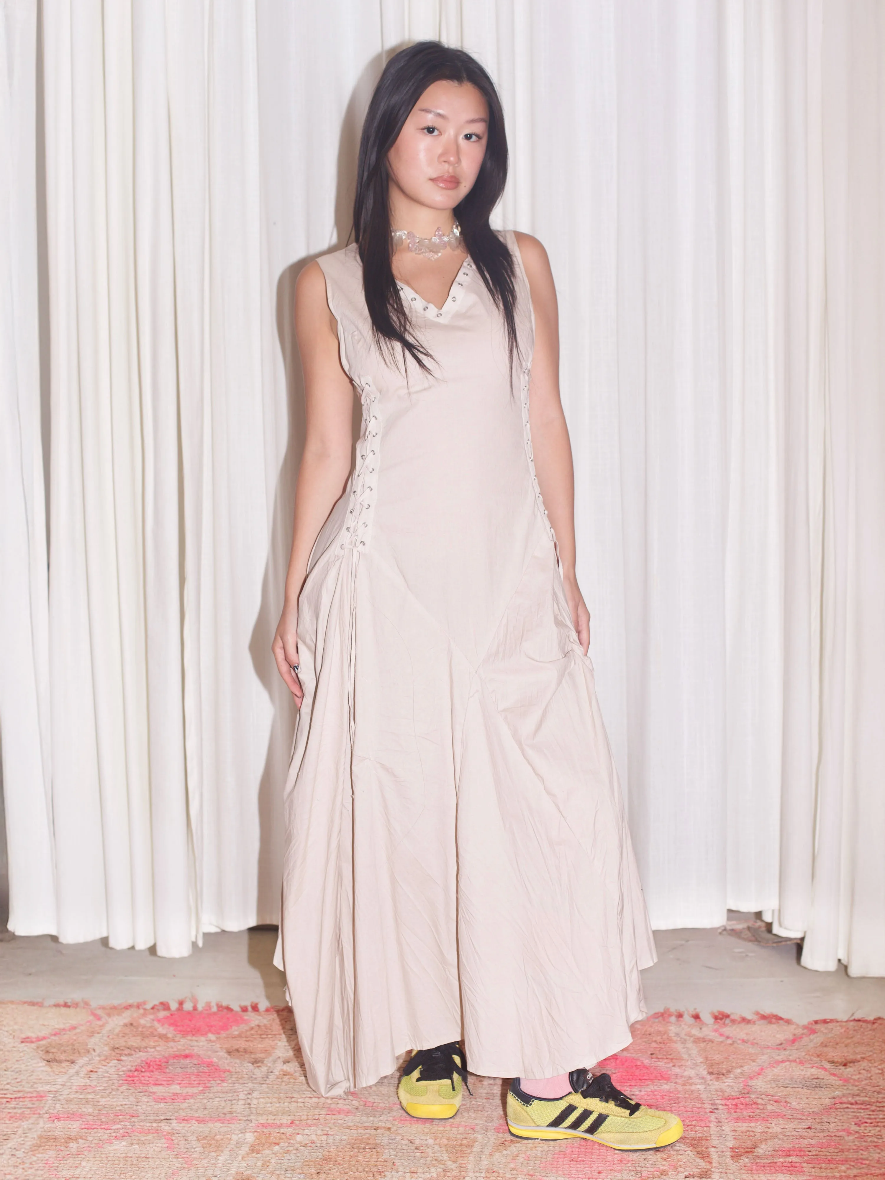 Vintage Lace Up Eyelet Dress sold by Dana Foley NYC