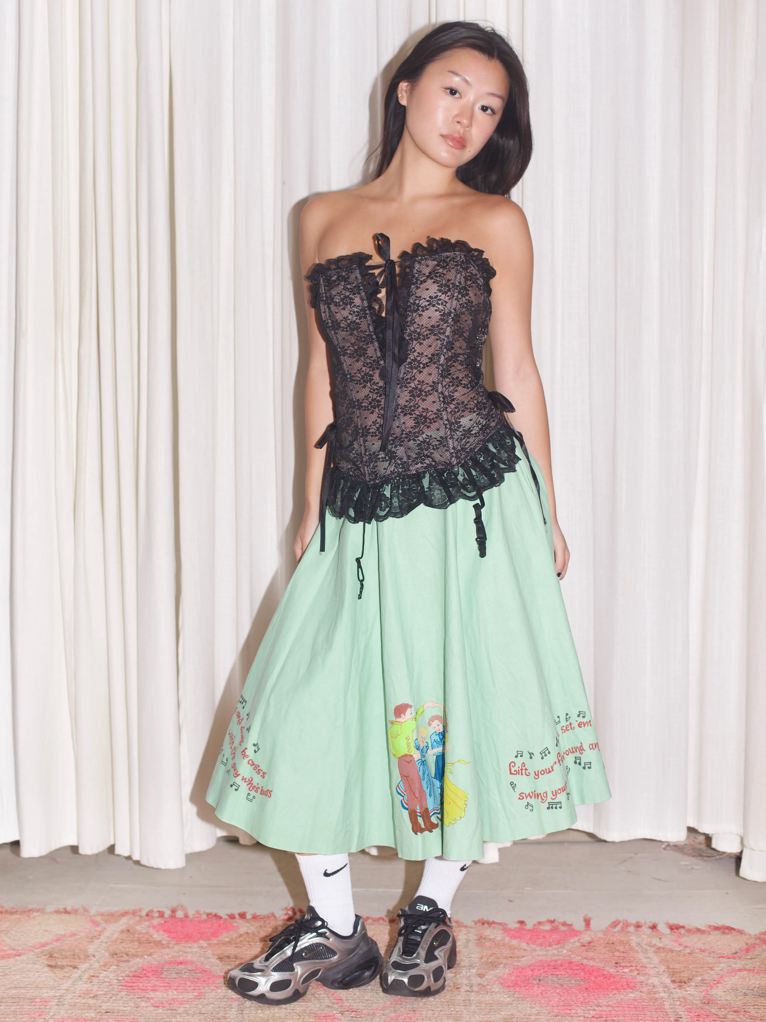 Vintage Lace Longline Bustier sold by Dana Foley NYC product image thumbnail 4