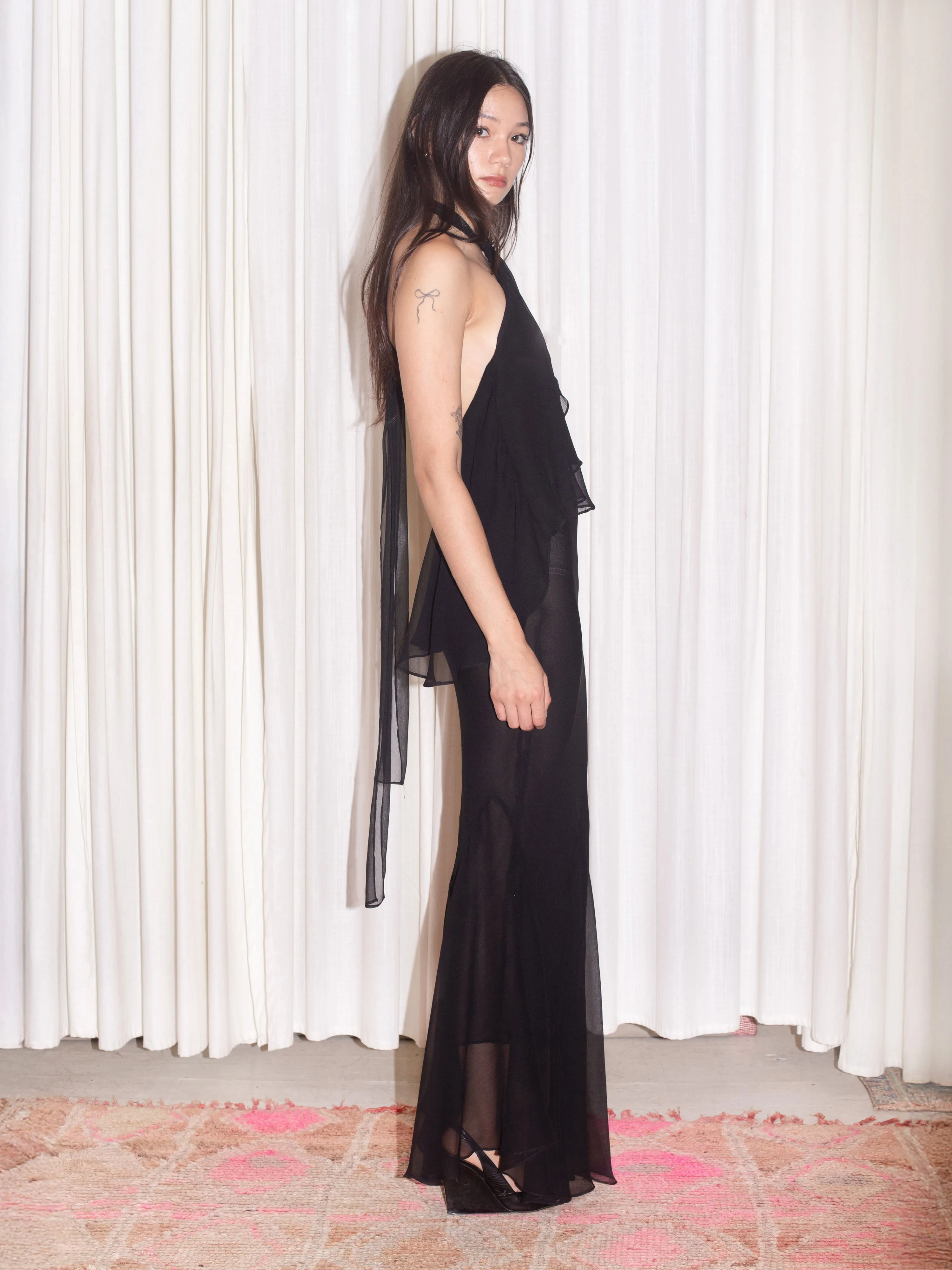 Flutter Dress - Black sold by Dana Foley NYC product image thumbnail 4