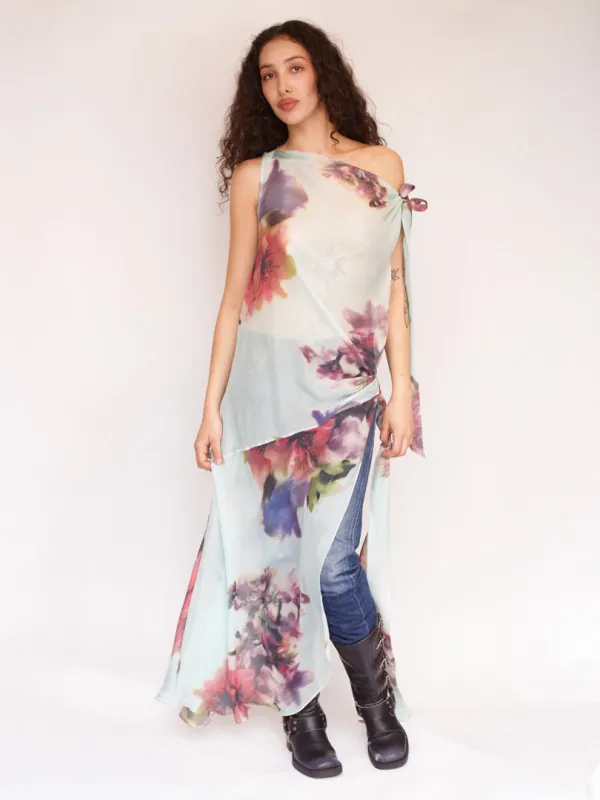 Susan Dress - Aqua Floral sold by Dana Foley NYC