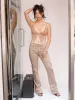 Rock N Roll Pants - Khaki sold by Dana Foley NYC