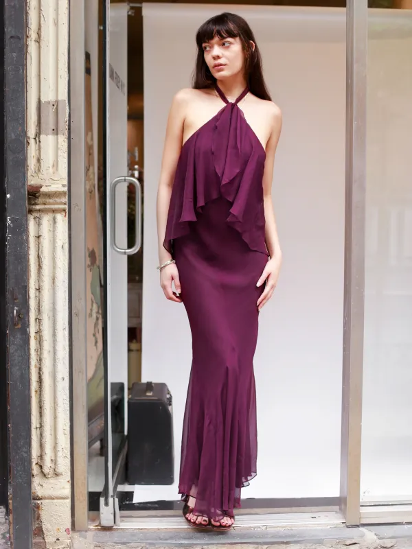 Flutter Dress - Plum sold by Dana Foley NYC