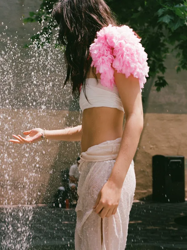 Feather Bolero - Pink sold by Dana Foley NYC